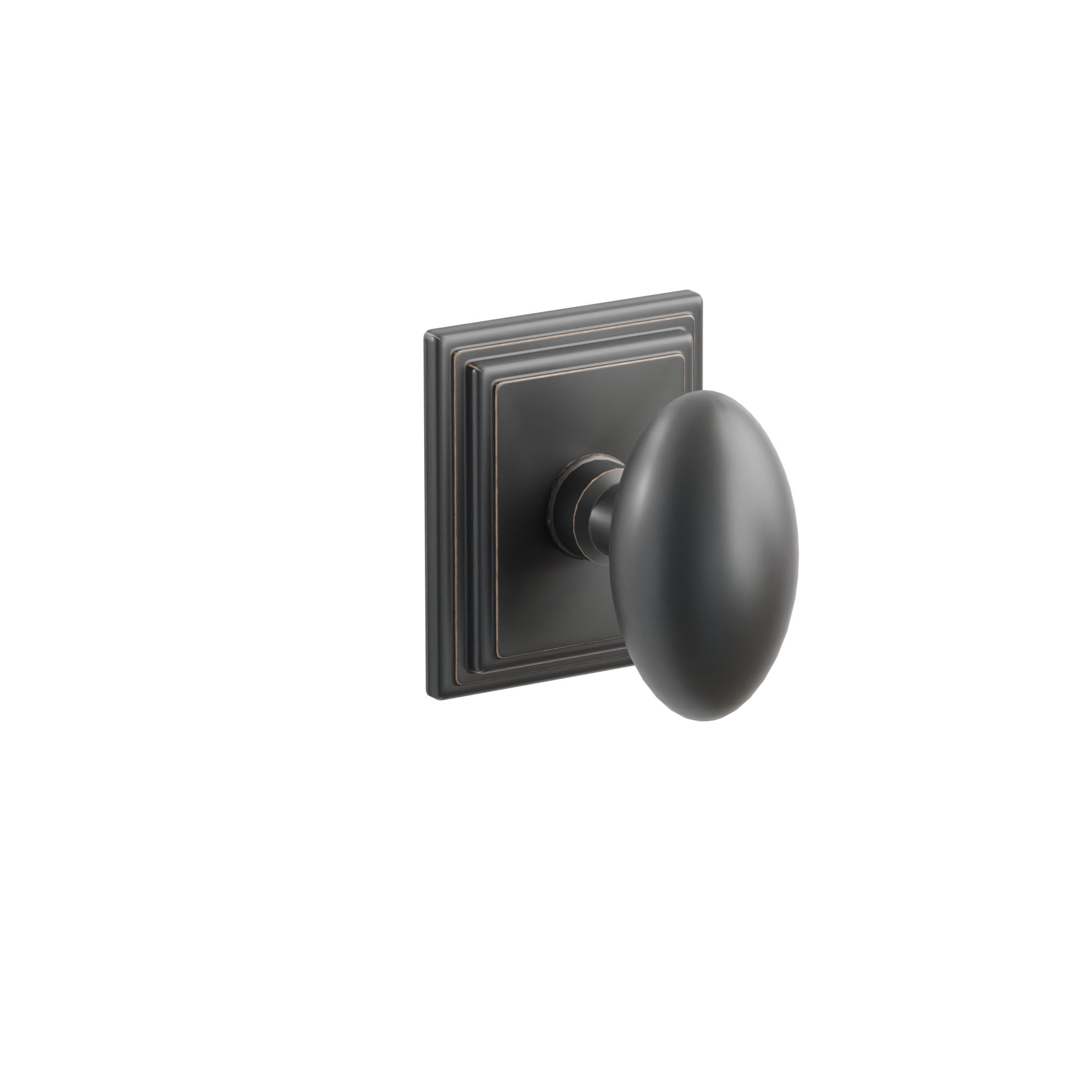 Emtek Concealed Fastener Egg Knob Set With Wilshire Rosette