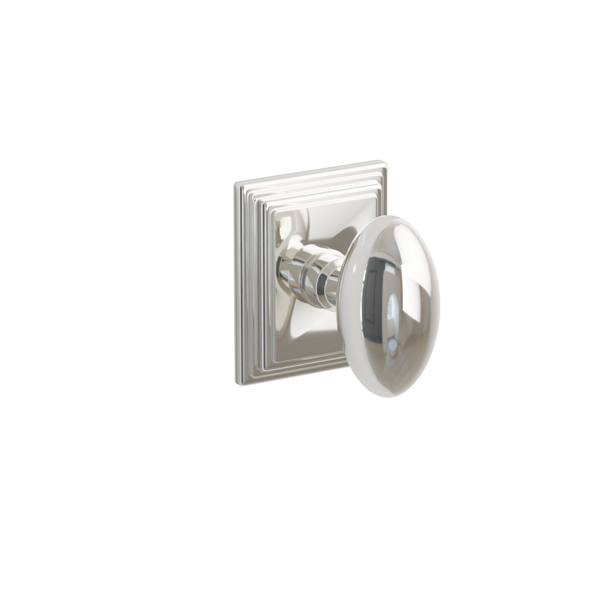 Emtek Concealed Fastener Egg Knob Set With Wilshire Rosette