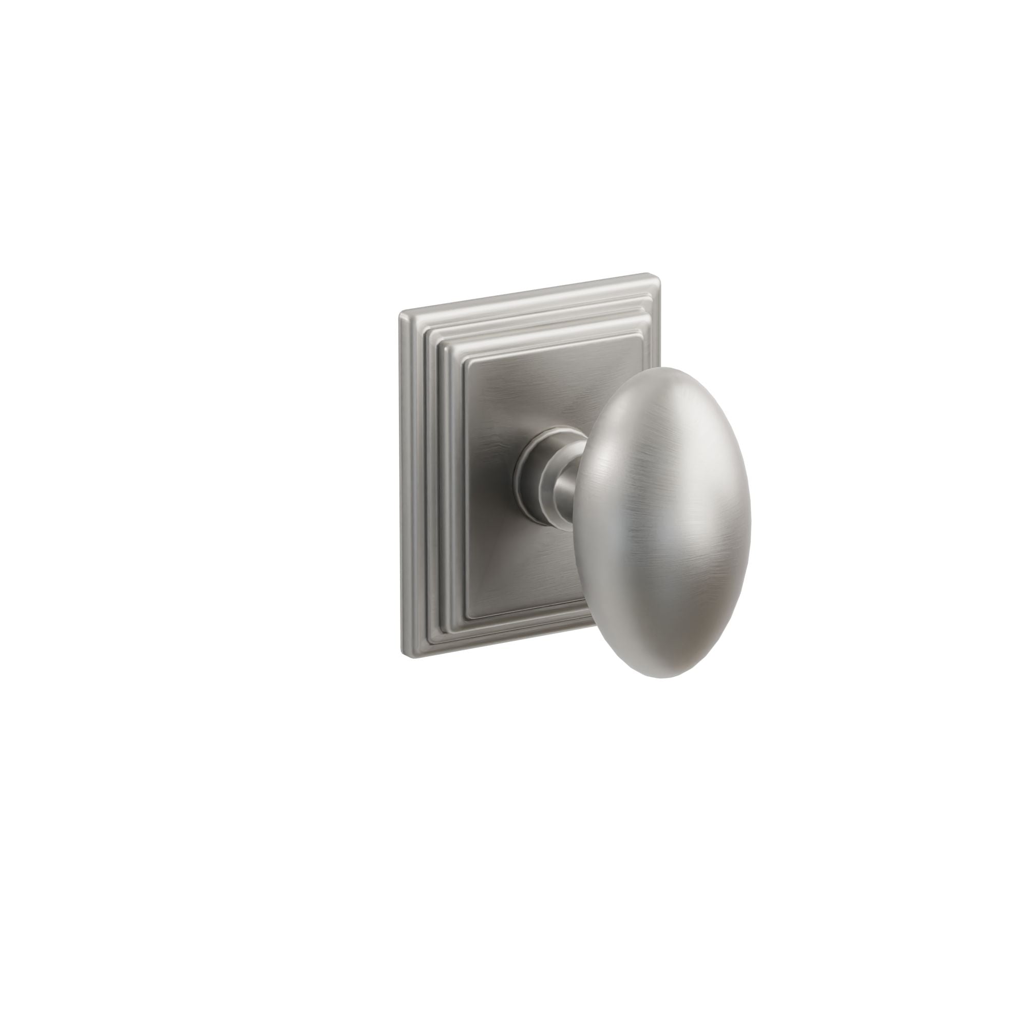Emtek Concealed Fastener Egg Knob Set With Wilshire Rosette