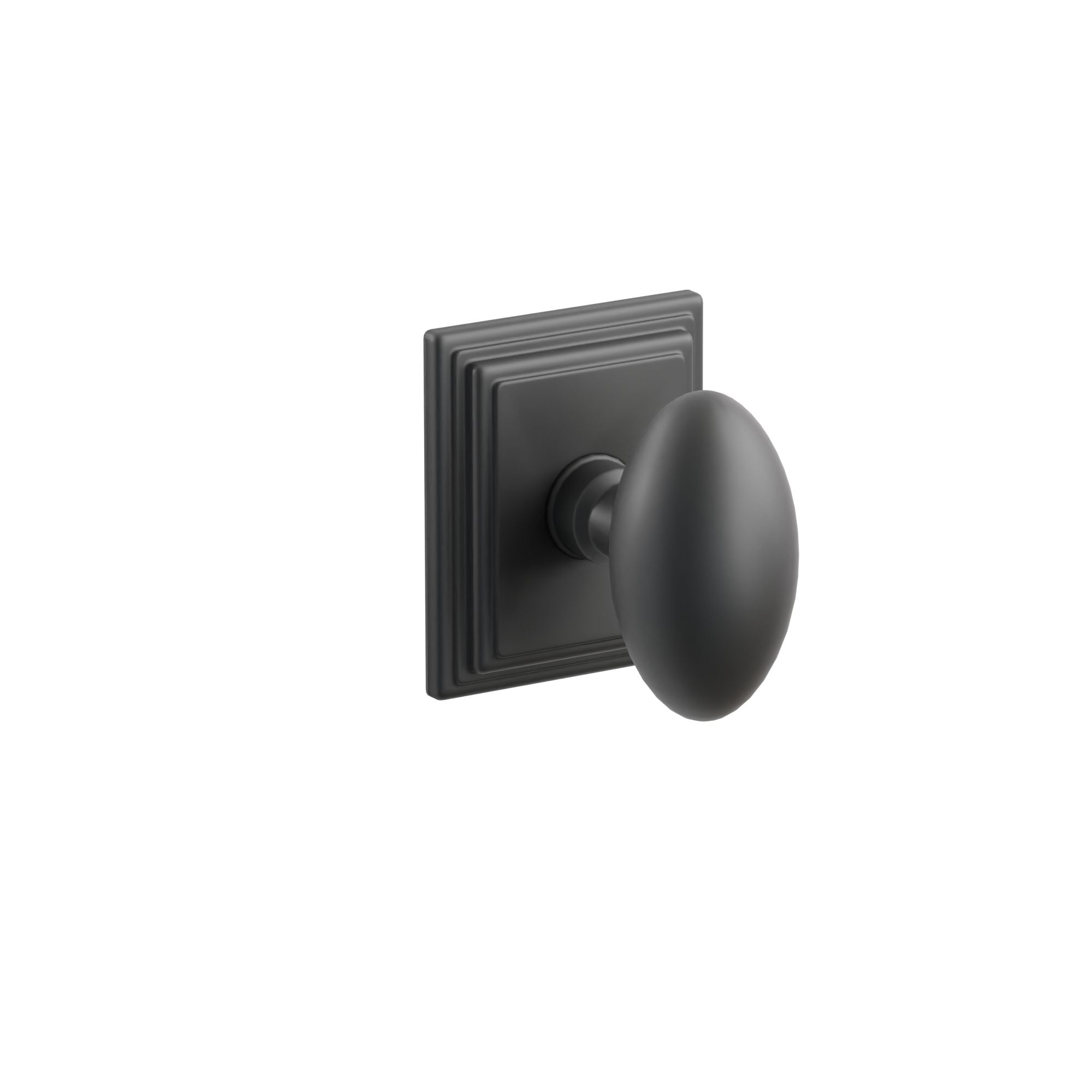 Emtek Concealed Fastener Egg Knob Set With Wilshire Rosette