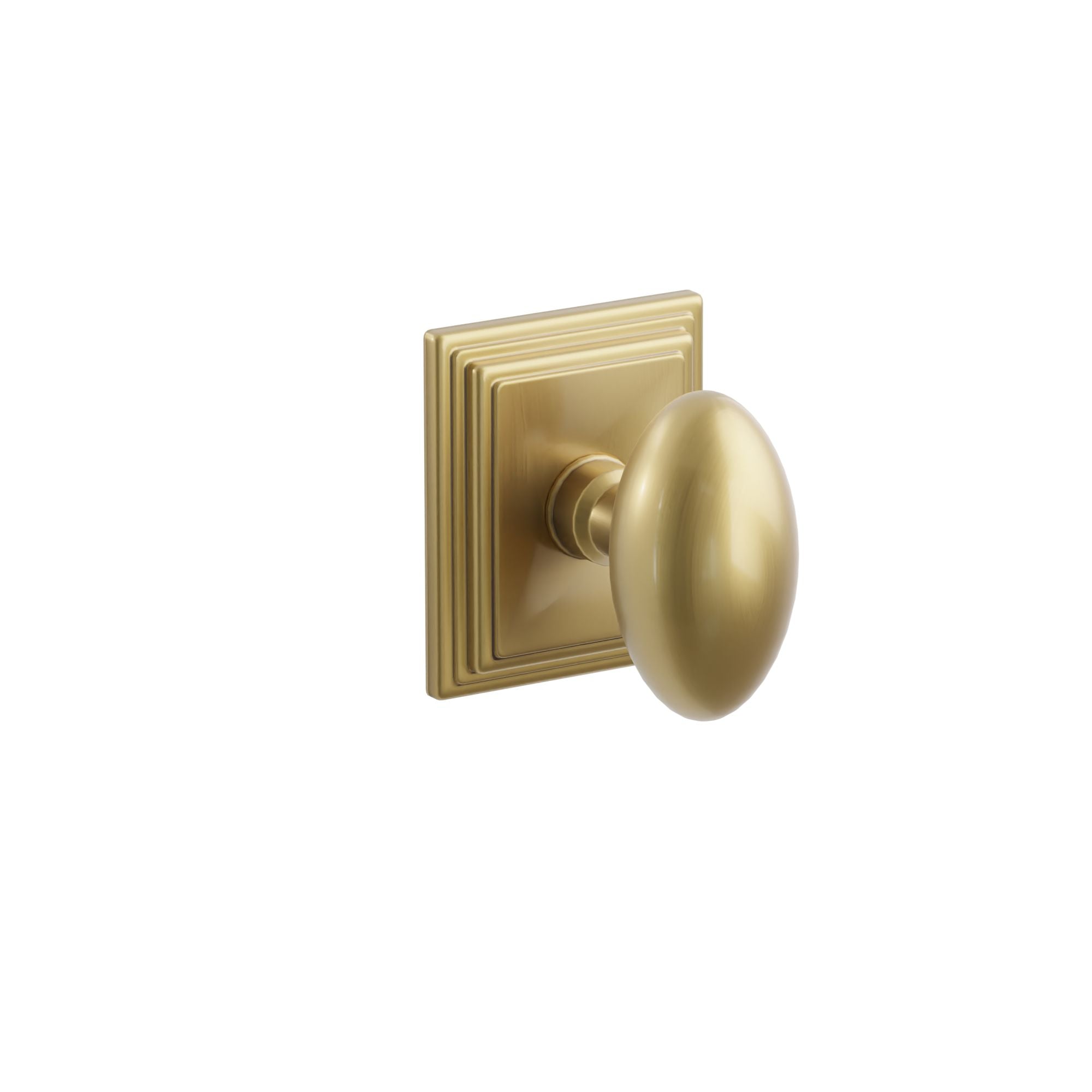 Emtek Concealed Fastener Egg Knob Set With Wilshire Rosette