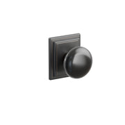 Emtek Ebony Porcelain Knob Set with Wilshire Rosette