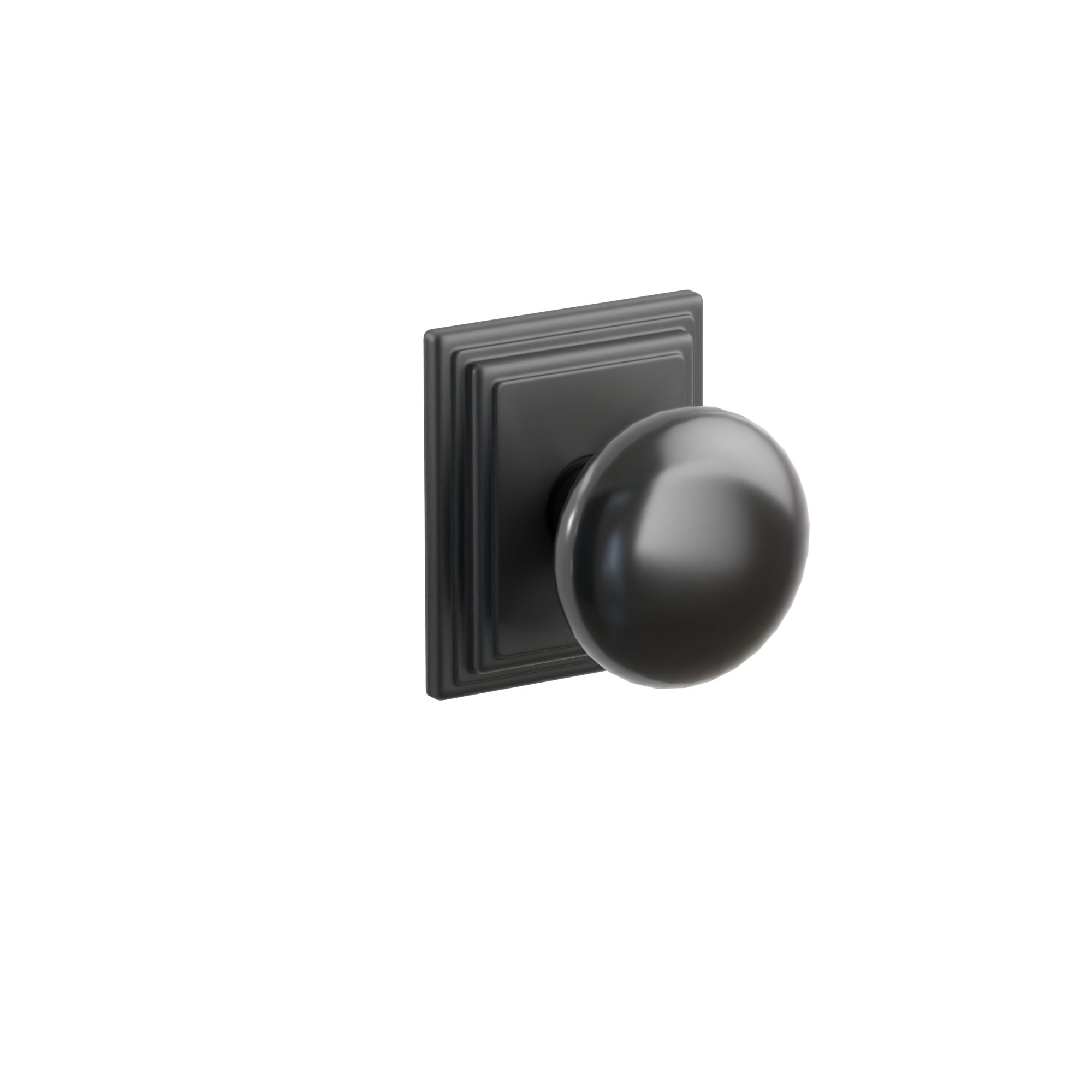 Emtek Ebony Porcelain Knob Set with Wilshire Rosette