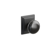 Emtek Concealed Fastener Ebony Porcelain Knob Set With Wilshire Rosette