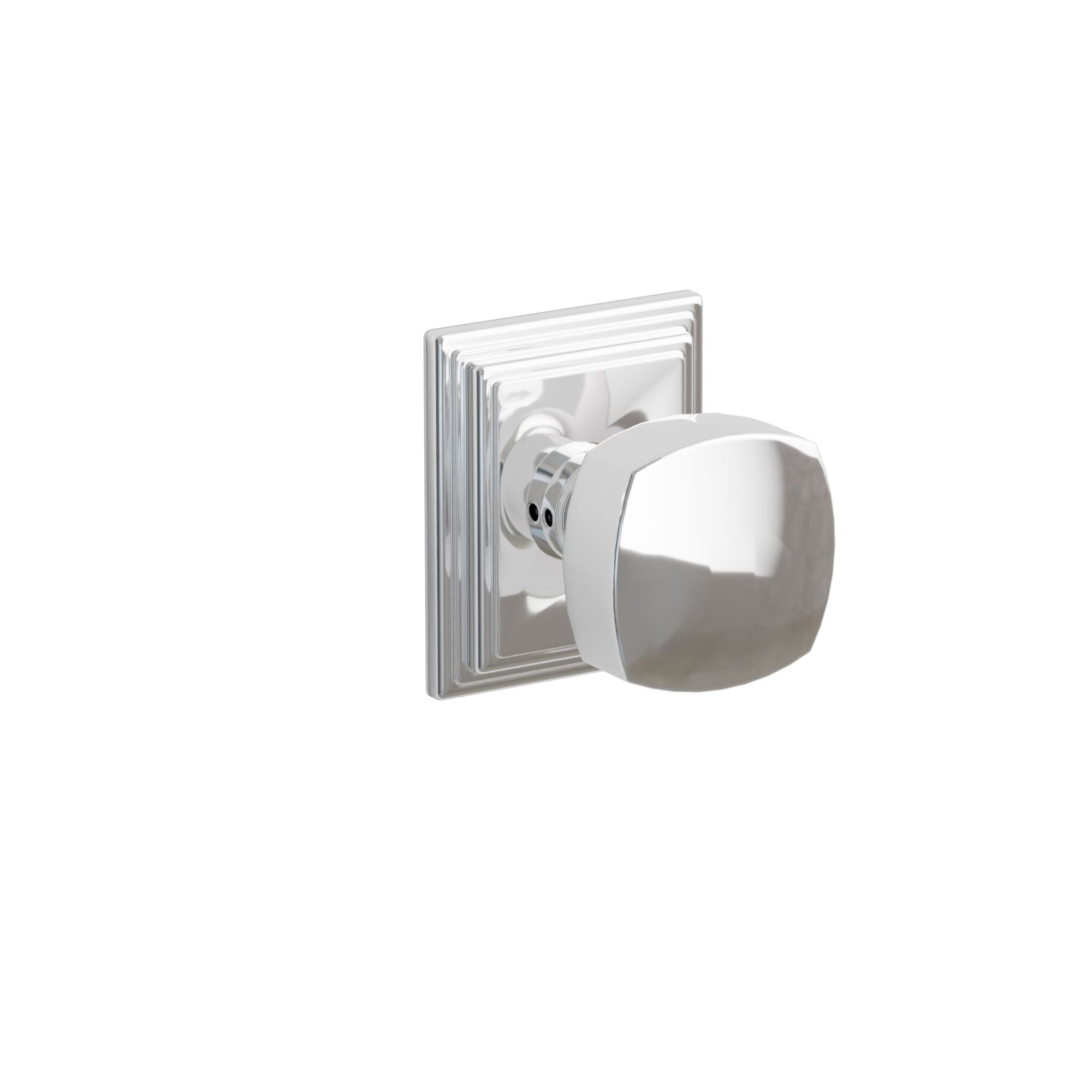 Emtek Concealed Fastener Freestone Knob Set With Wilshire Rosette