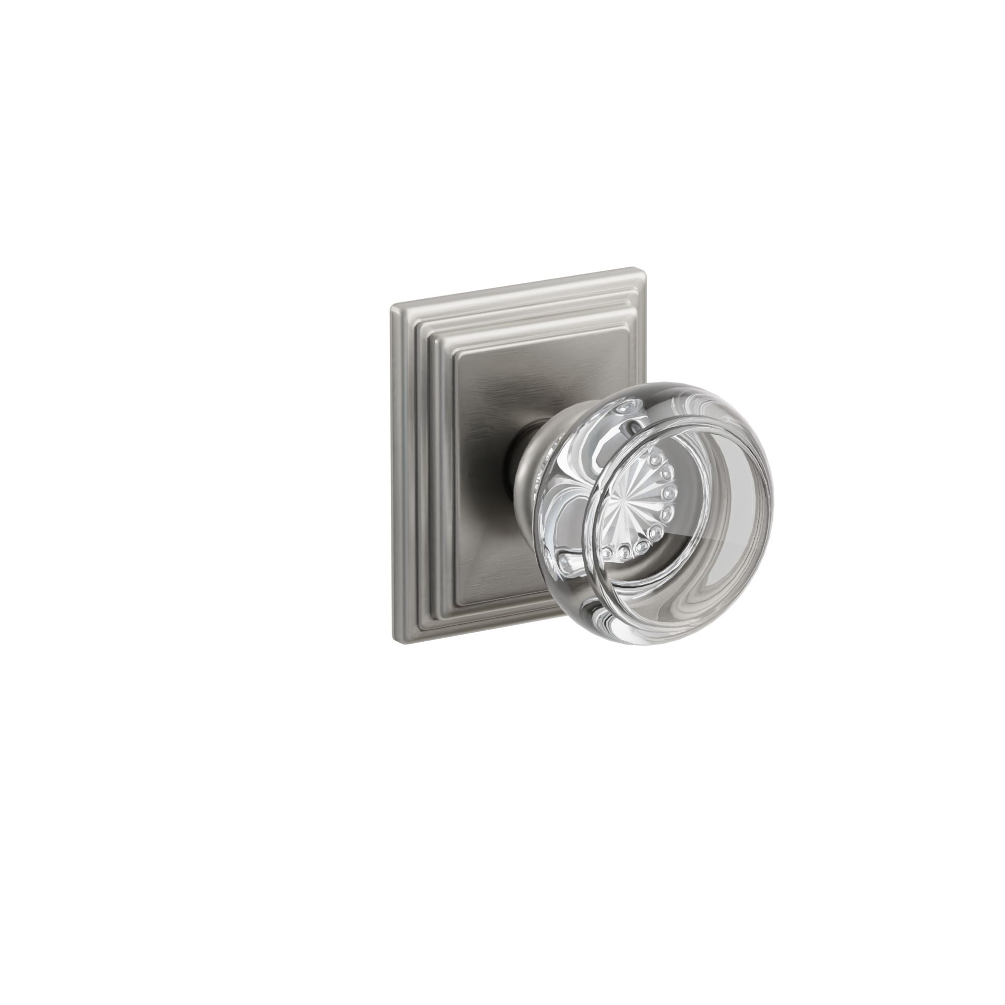 Emtek Georgetown Glass Knob Set with Wilshire Rosette