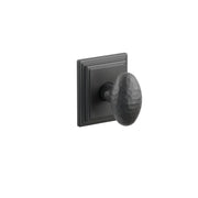 Emtek Concealed Fastener Hammered Egg Knob Set With Wilshire Rosette