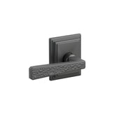 Emtek Concealed Fastener Hammered Lever Set With Wilshire Rosette