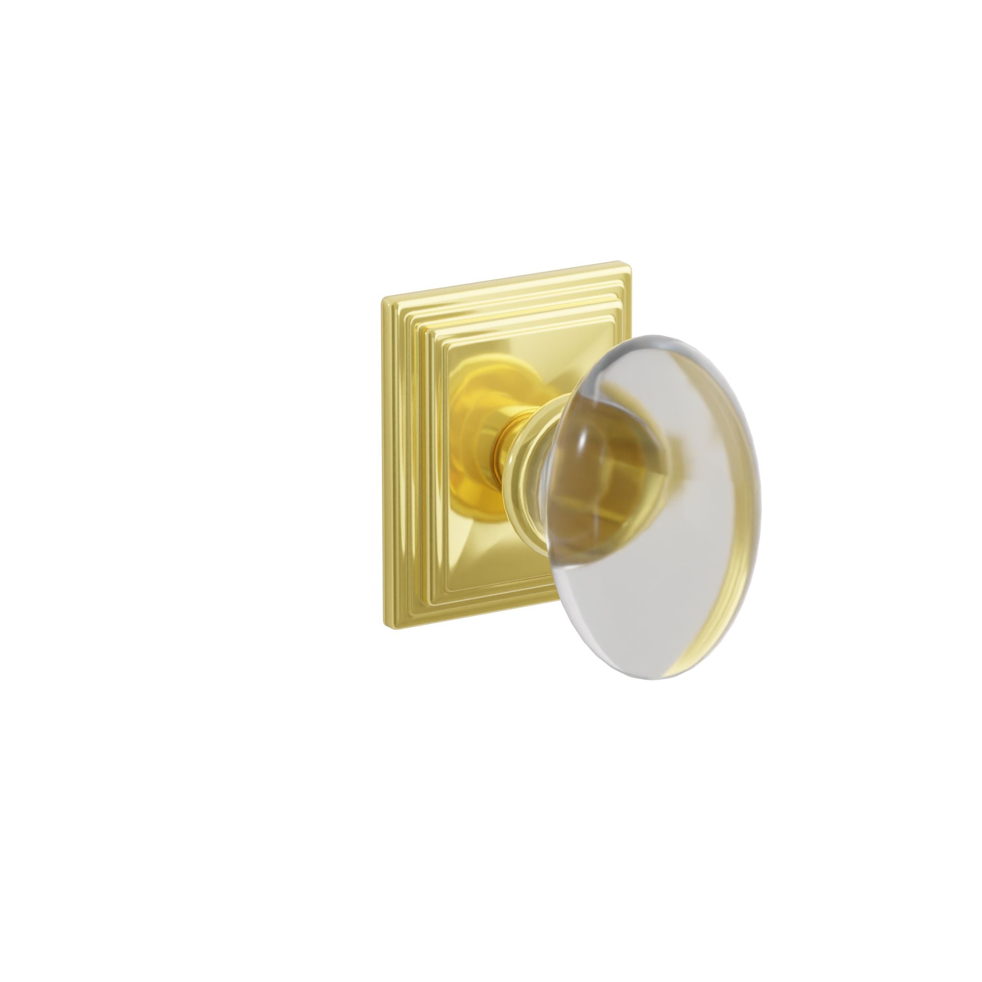 Emtek Hampton Glass Knob Set with Wilshire Rosette