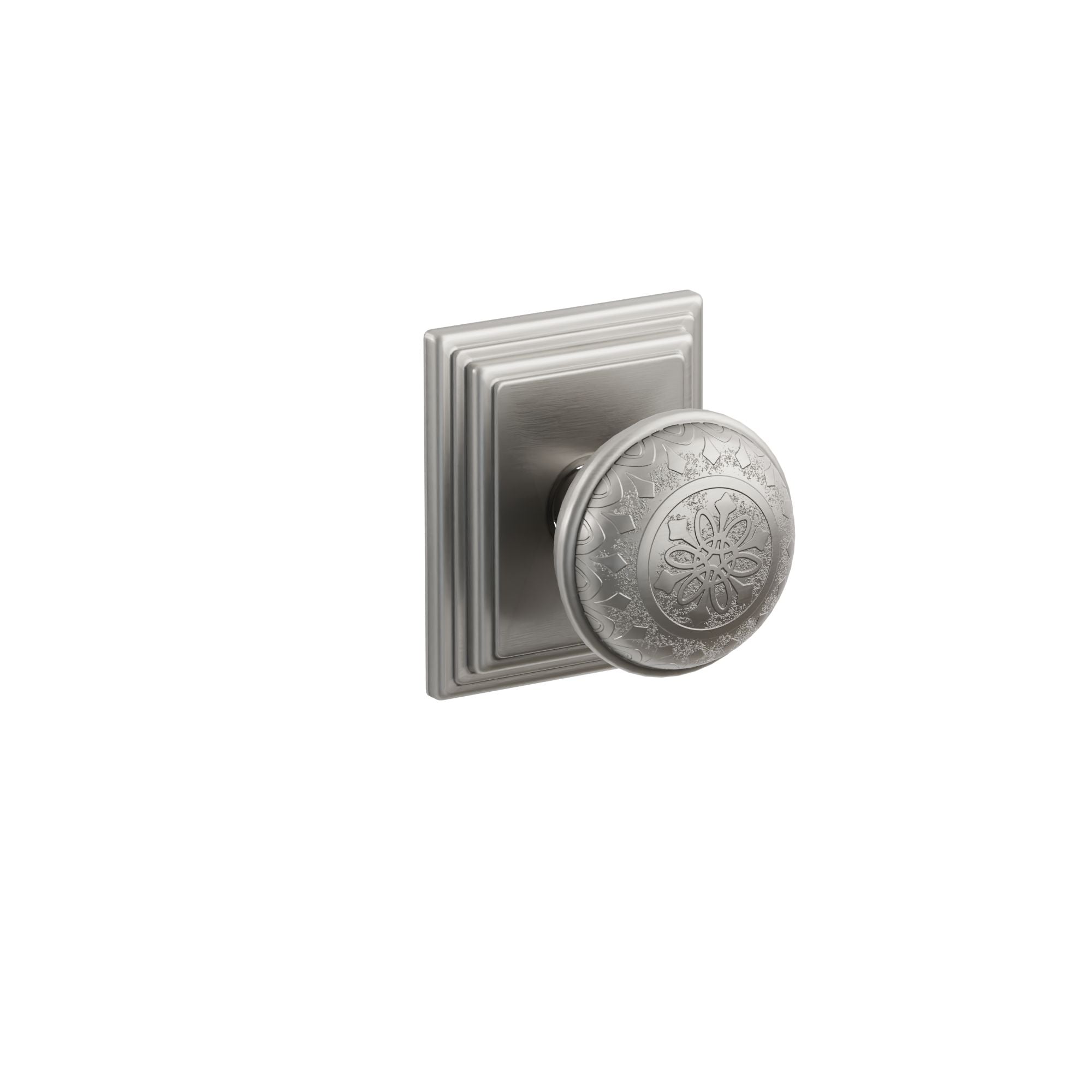 Emtek Concealed Fastener Lancaster Knob Set With Wilshire Rosette