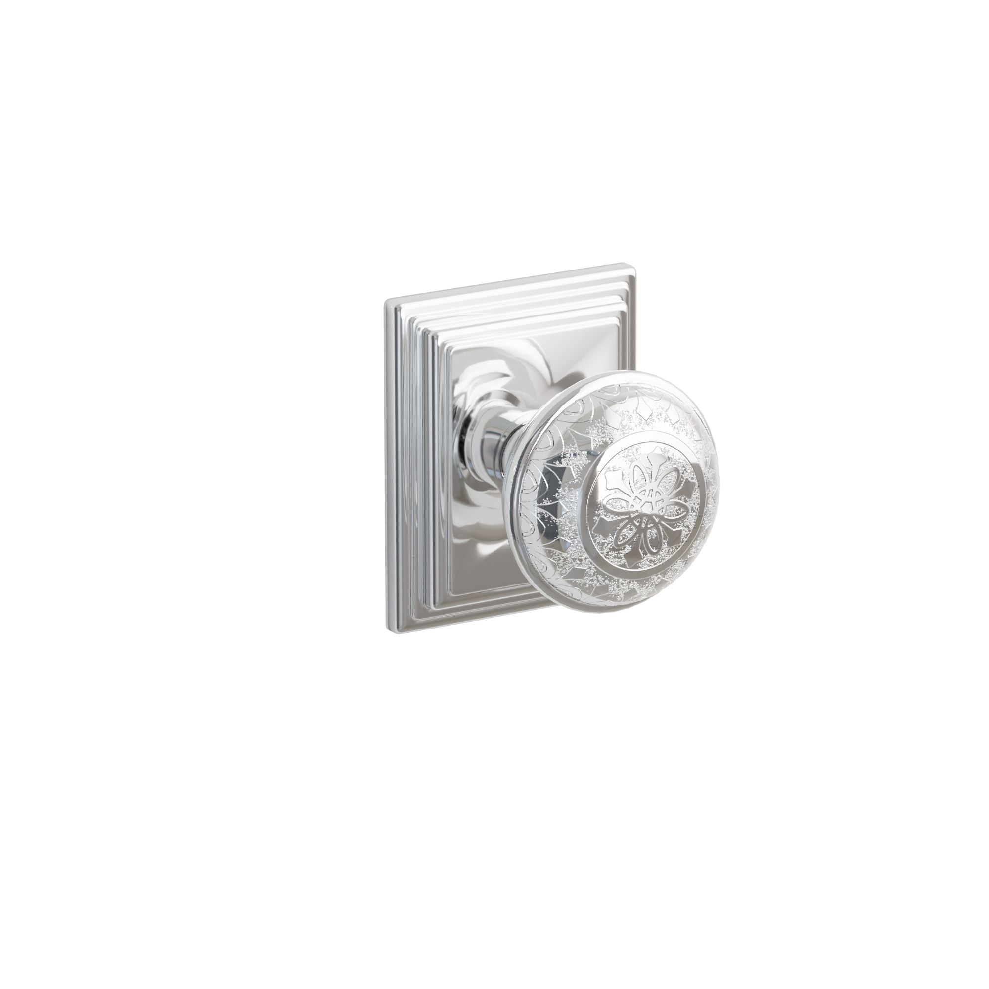 Emtek Concealed Fastener Lancaster Knob Set With Wilshire Rosette