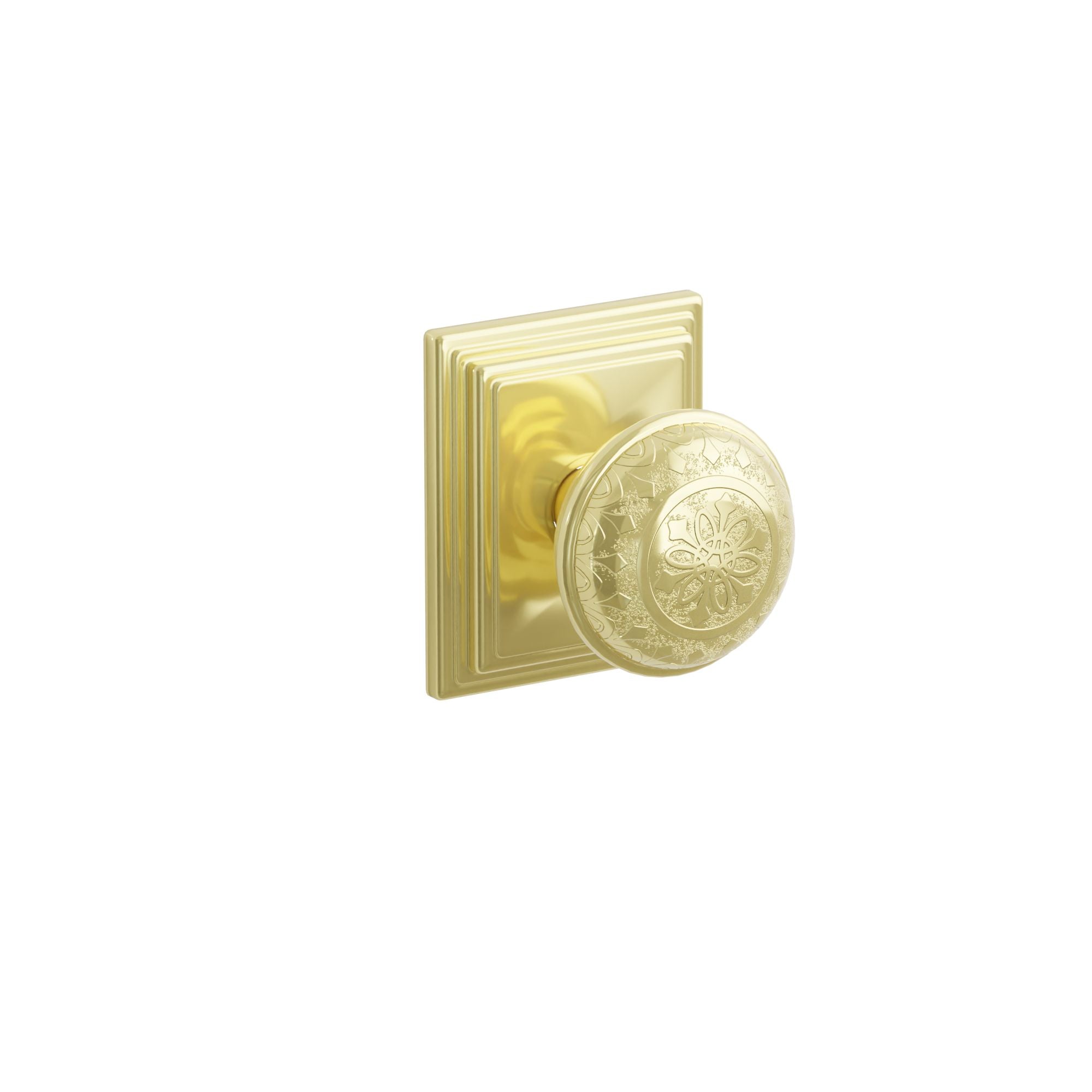 Emtek Concealed Fastener Lancaster Knob Set With Wilshire Rosette