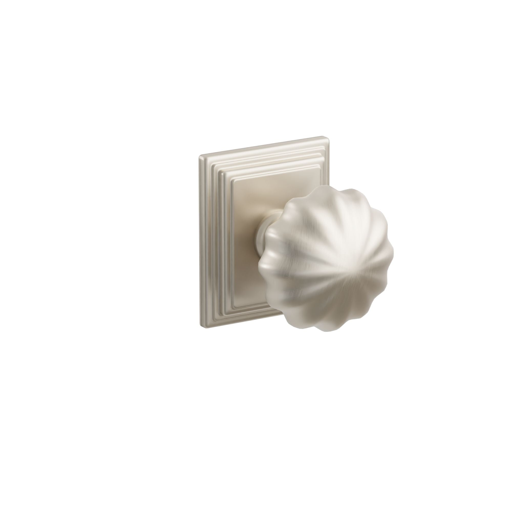 Emtek Concealed Fastener Melon Knob Set With Wilshire Rosette