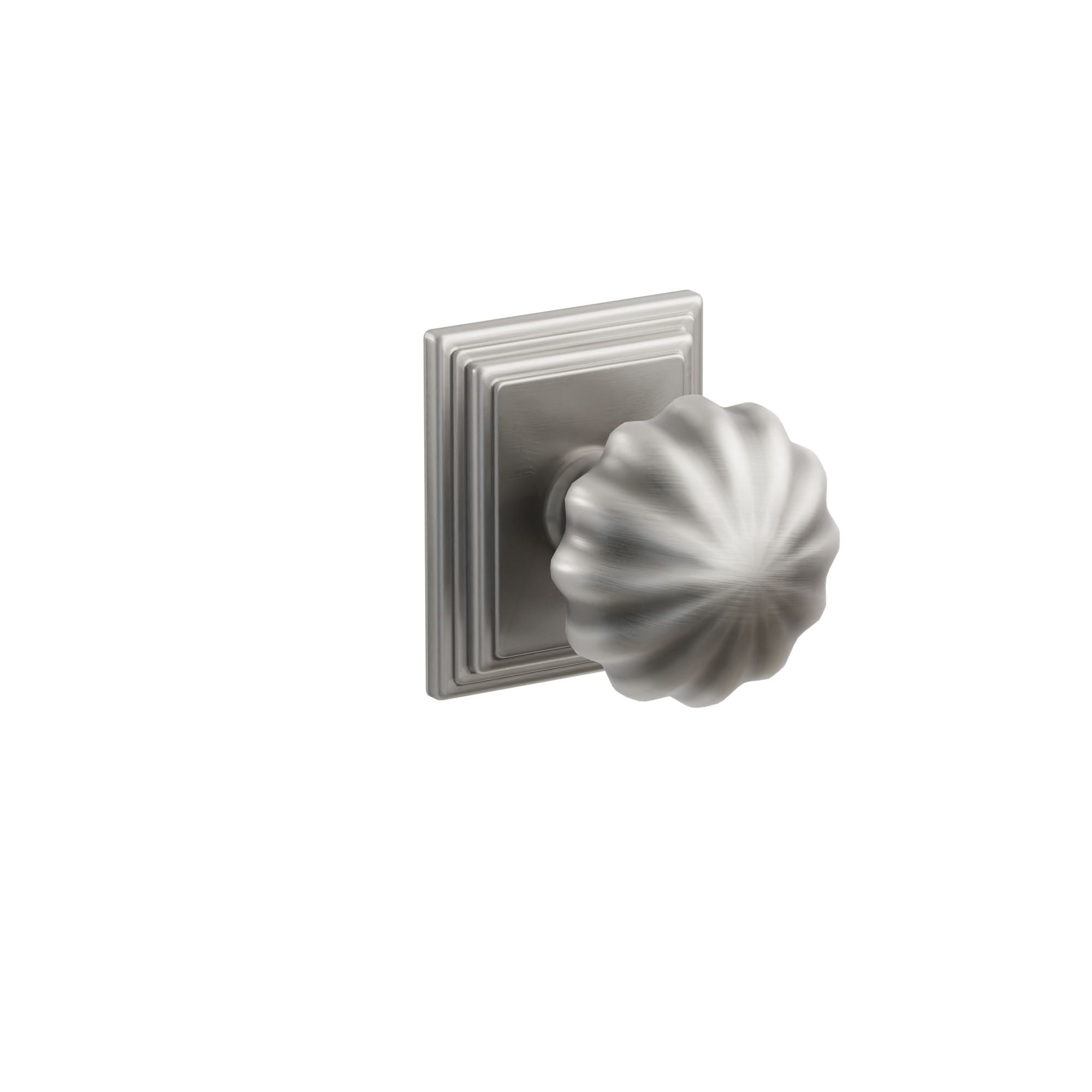 Emtek Concealed Fastener Melon Knob Set With Wilshire Rosette