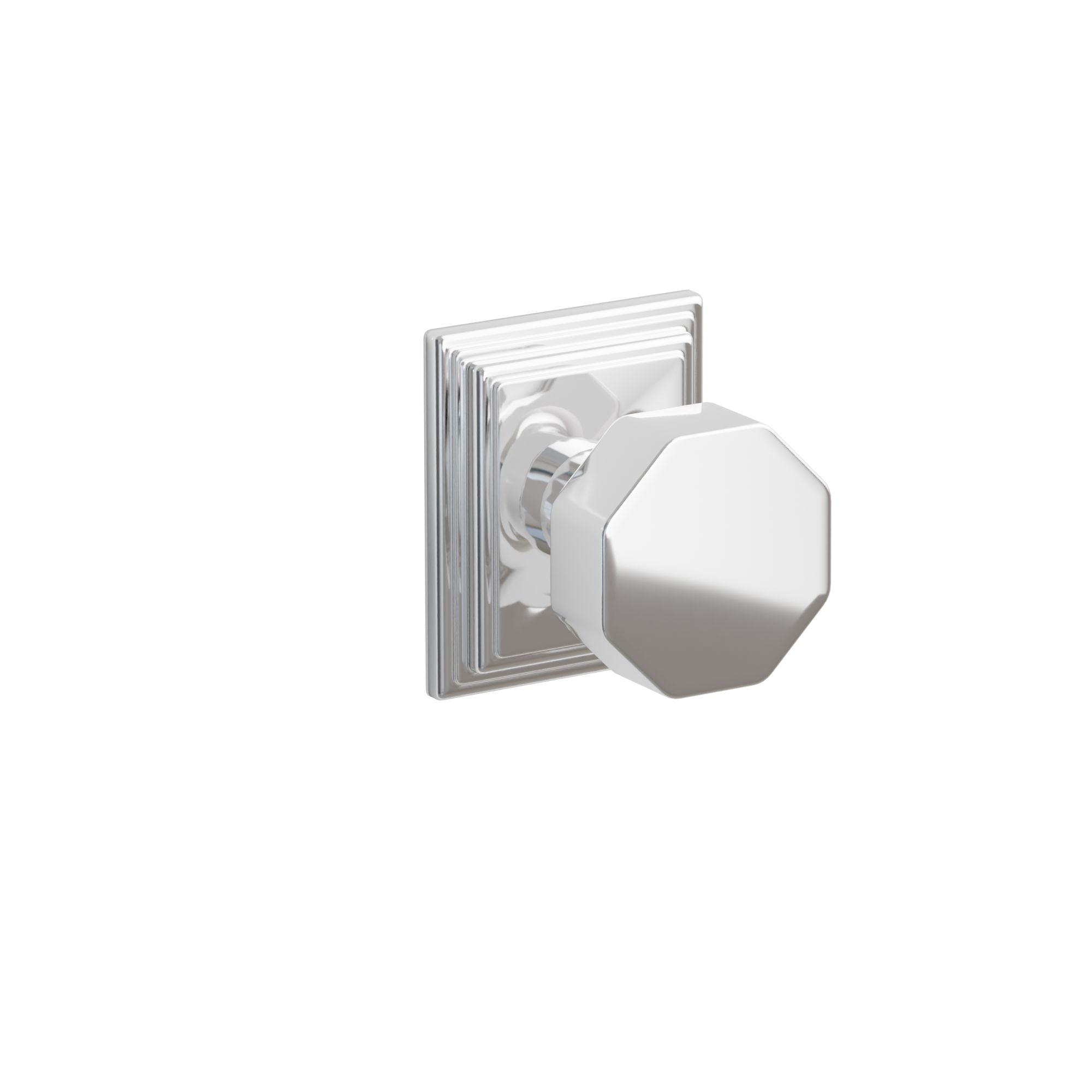 Emtek Concealed Fastener Octagon Knob Set With Wilshire Rosette