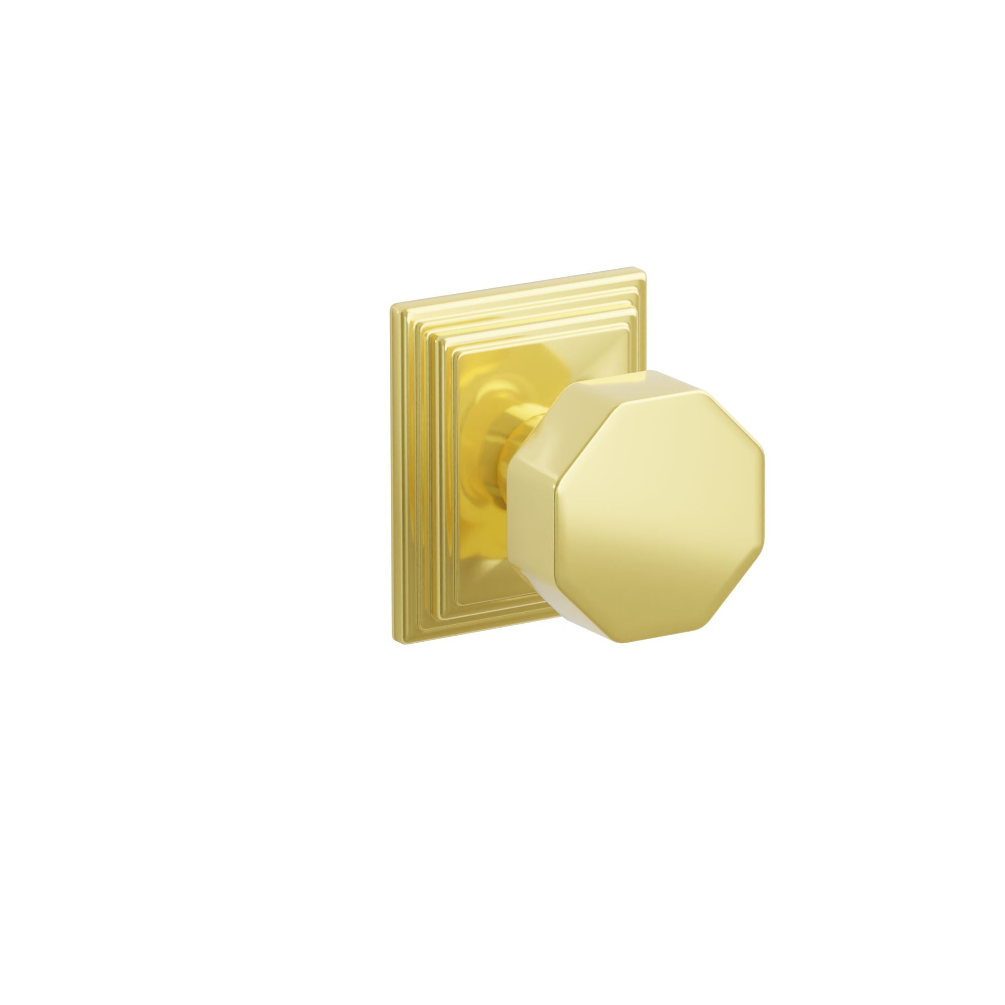 Emtek Octagon Knob Set with Wilshire Rosette