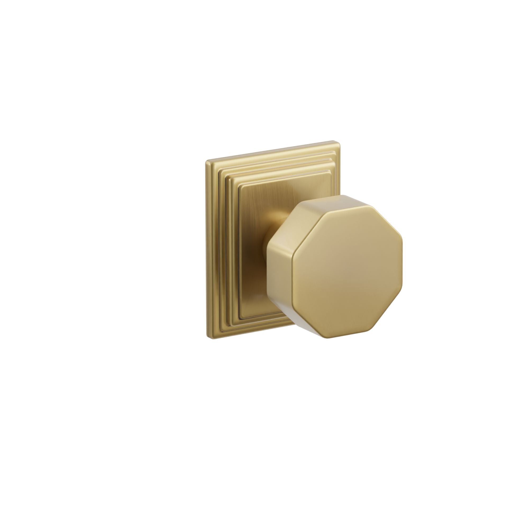 Emtek Concealed Fastener Octagon Knob Set With Wilshire Rosette