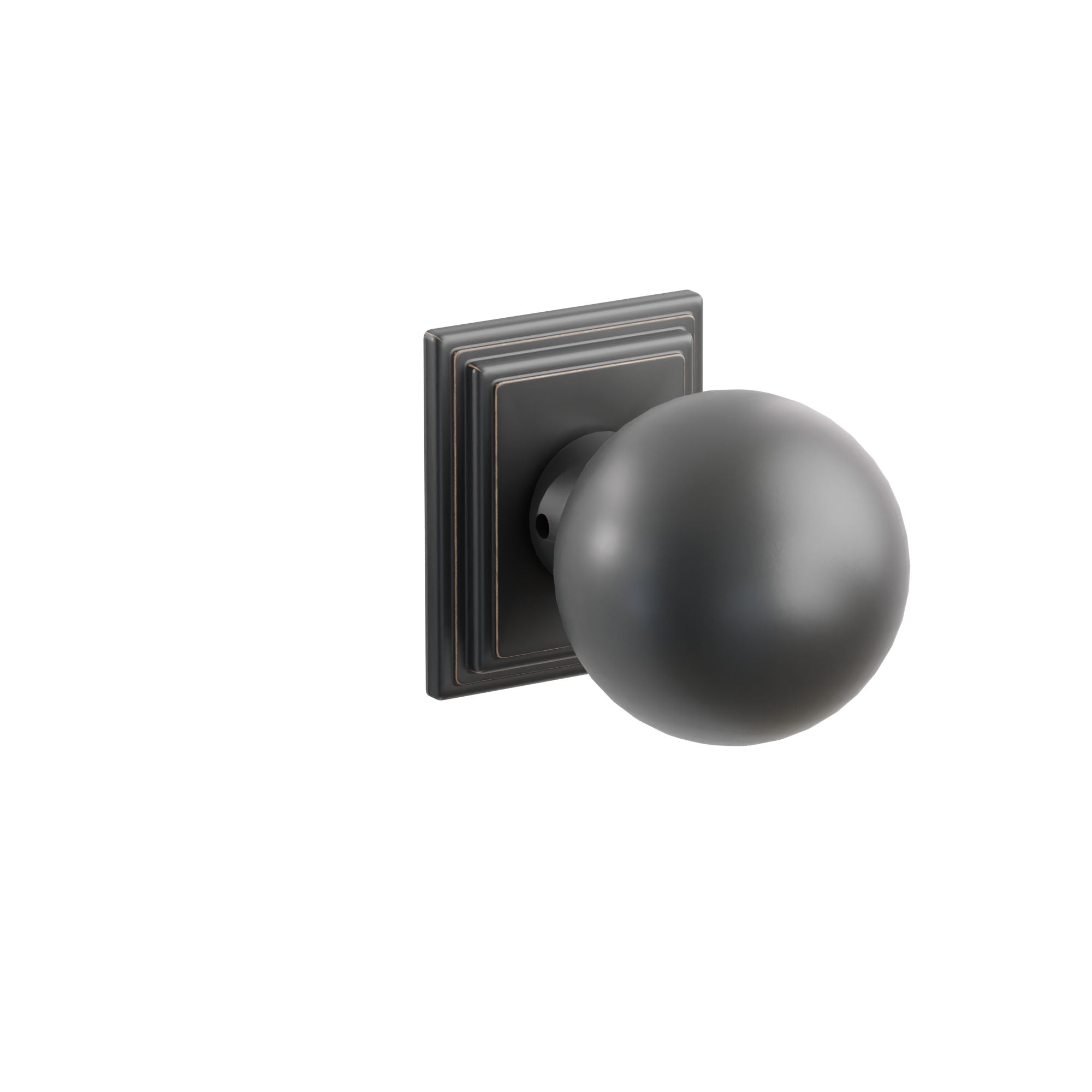 Emtek Orb Knob Set with Wilshire Rosette