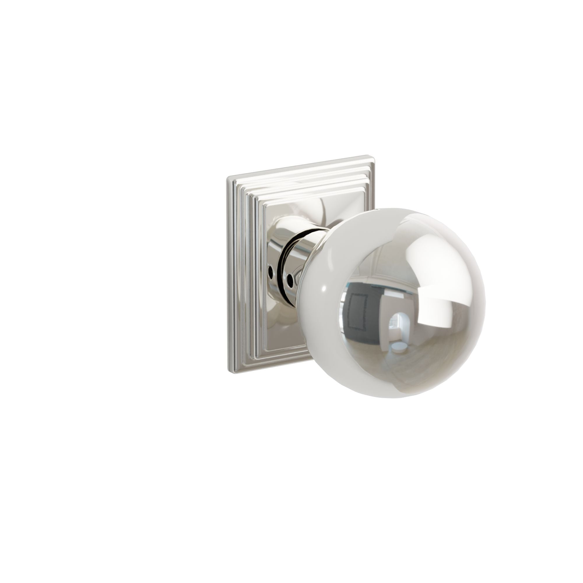 Emtek Orb Knob Set with Wilshire Rosette