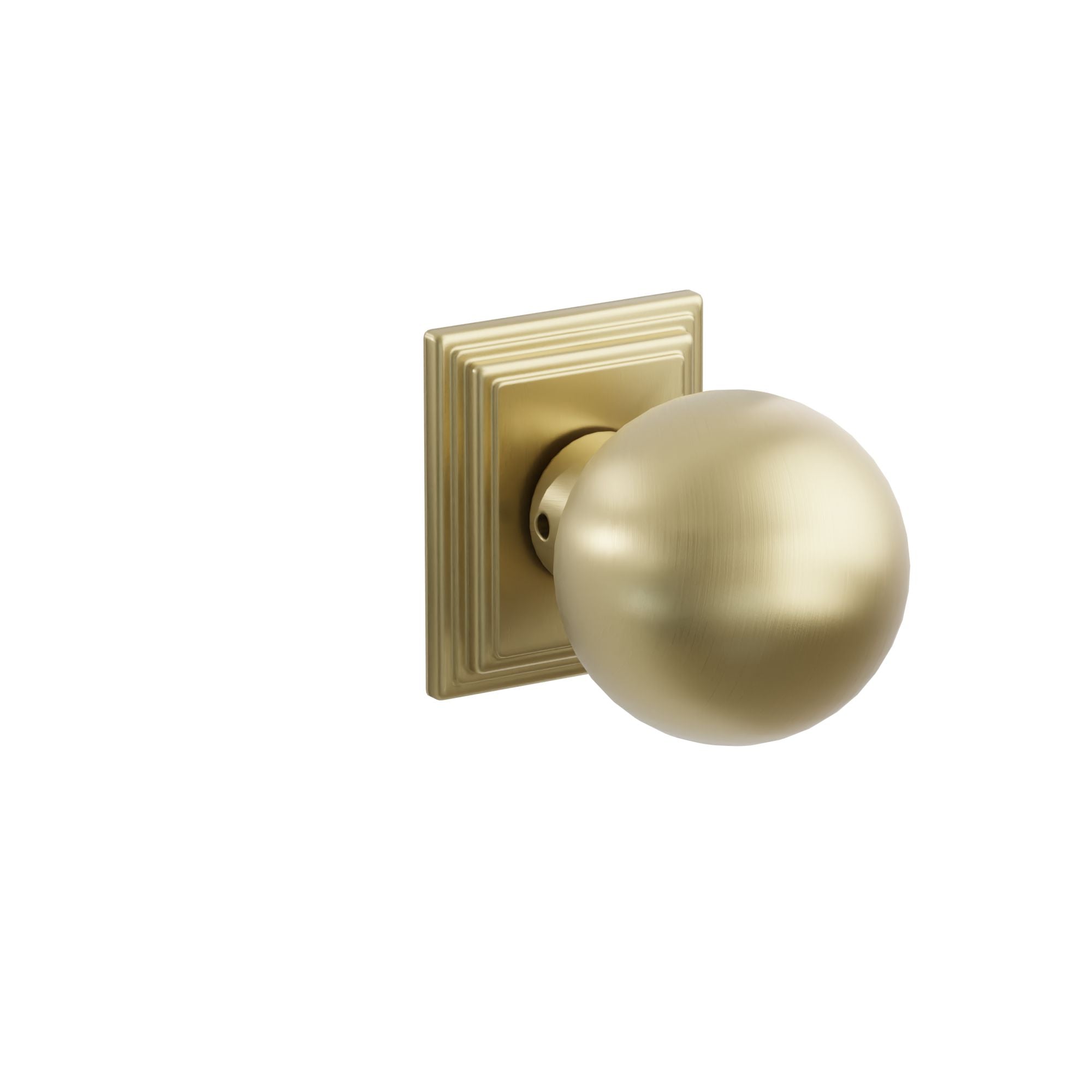 Emtek Concealed Fastener Orb Knob Set With Wilshire Rosette