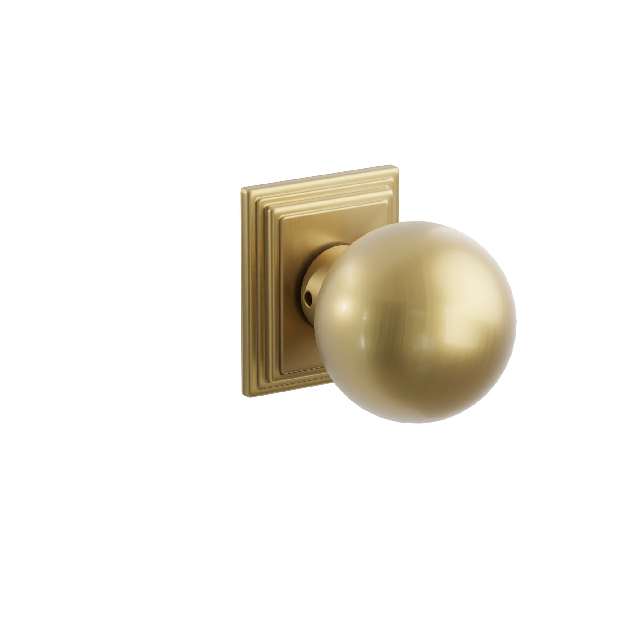 Emtek Concealed Fastener Orb Knob Set With Wilshire Rosette