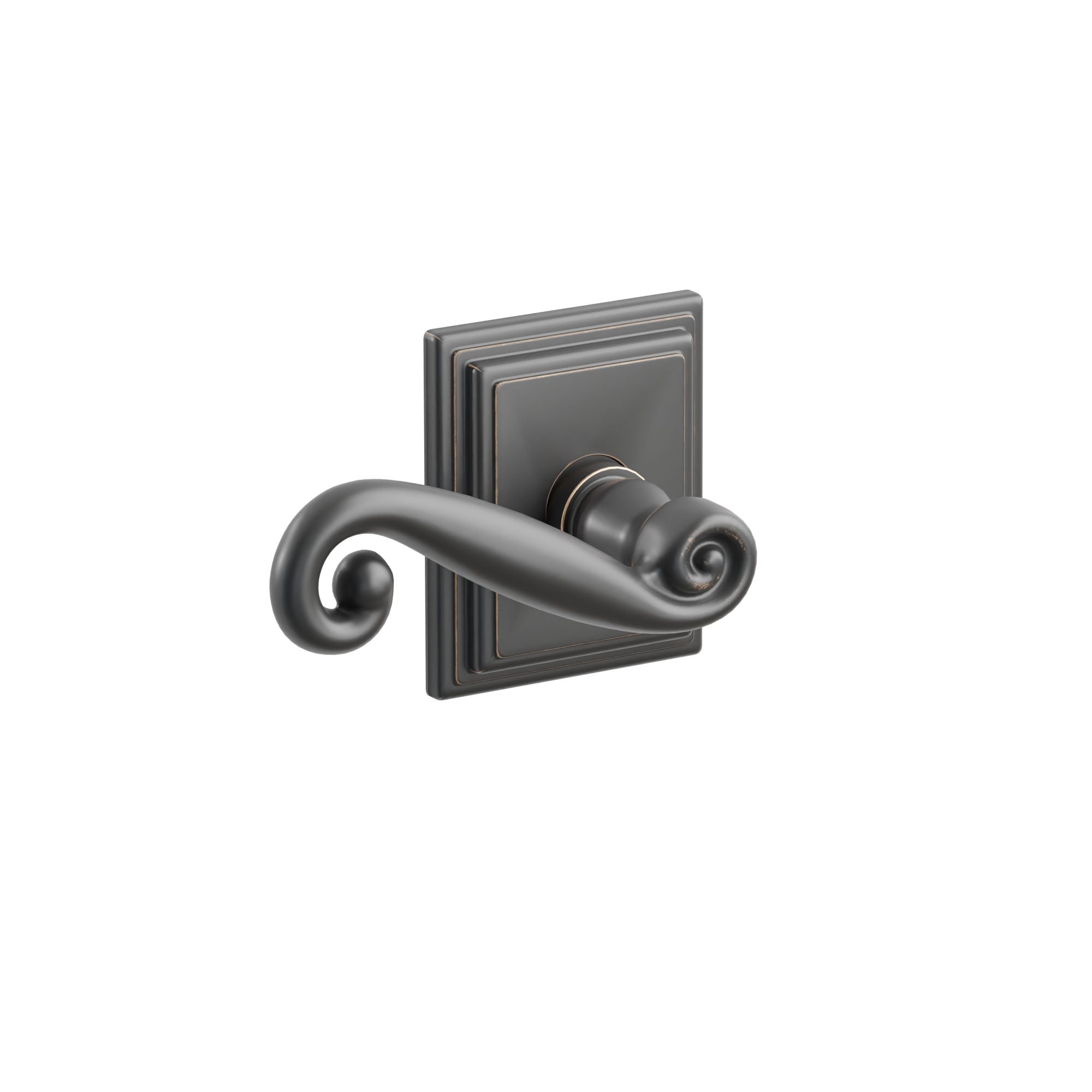 Emtek Concealed Fastener Rustic Lever Set With Wilshire Rosette