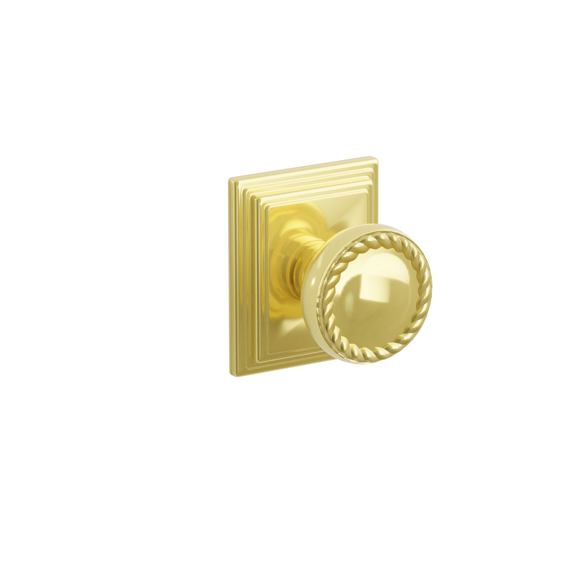 Emtek Concealed Fastener Rope Knob Set With Wilshire Rosette