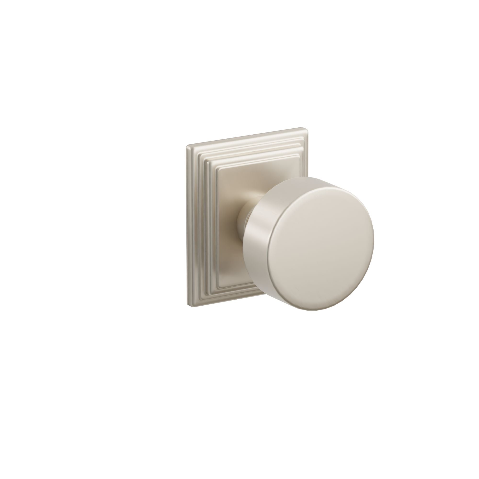 Emtek Concealed Fastener Round Knob Set With Wilshire Rosette