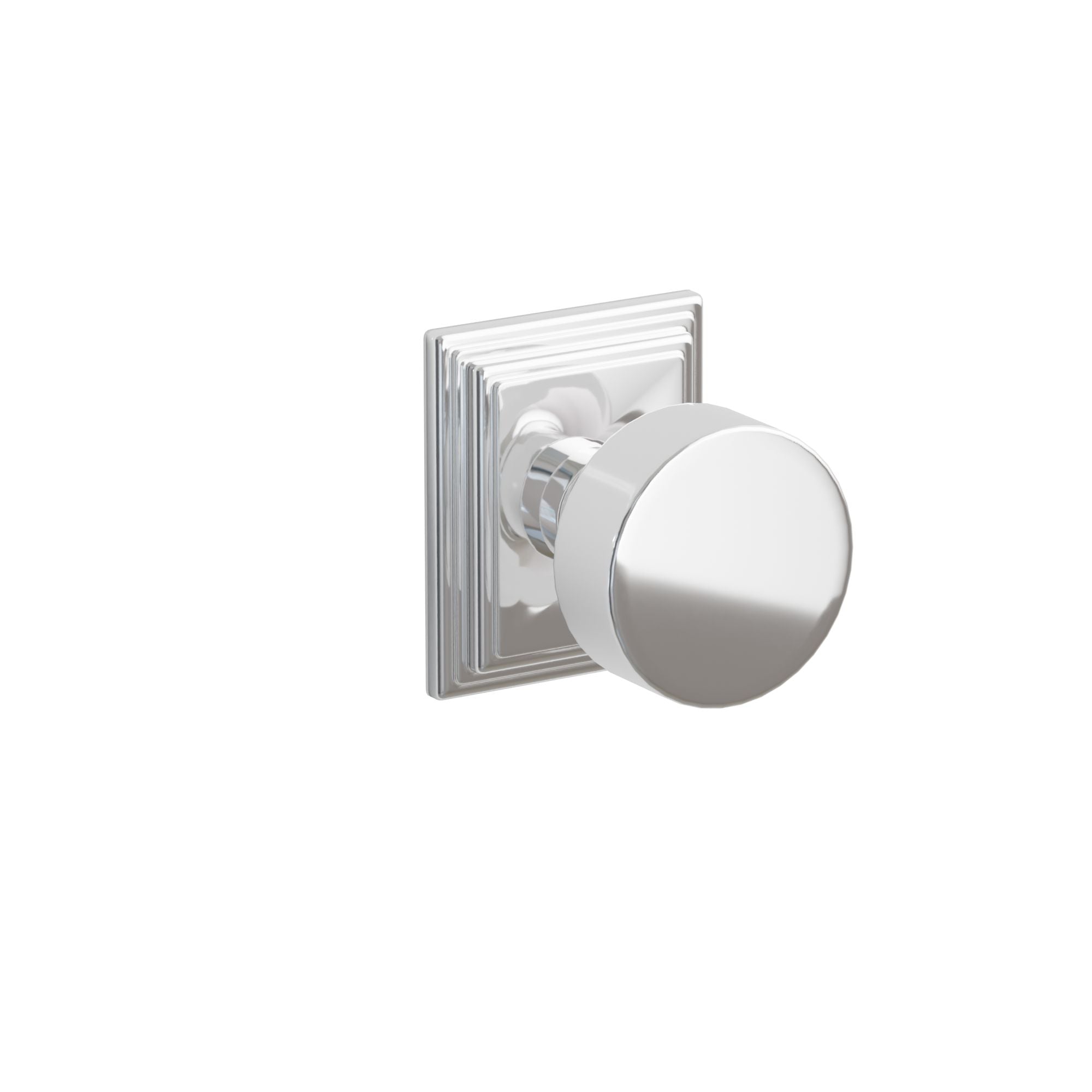 Emtek Concealed Fastener Round Knob Set With Wilshire Rosette