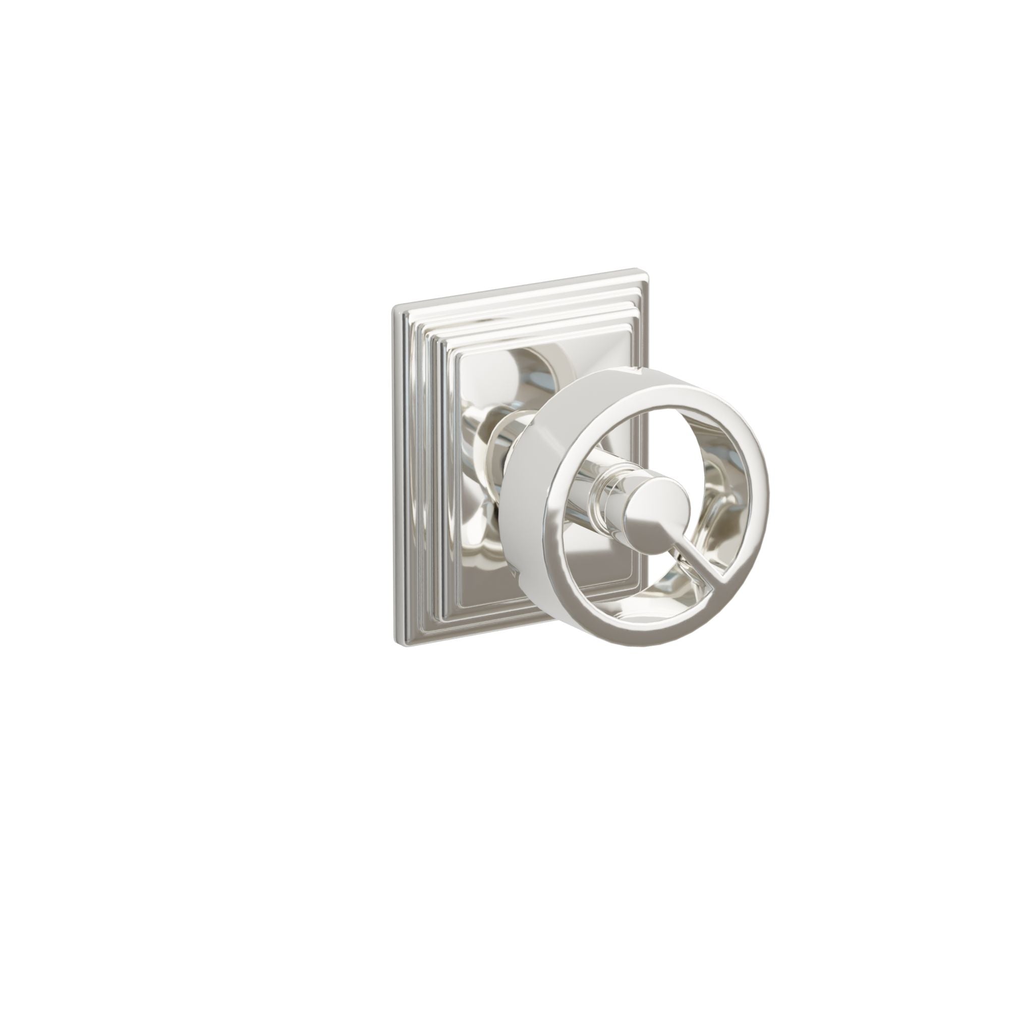 Emtek Concealed Fastener Spoke Knob Set With Wilshire Rosette