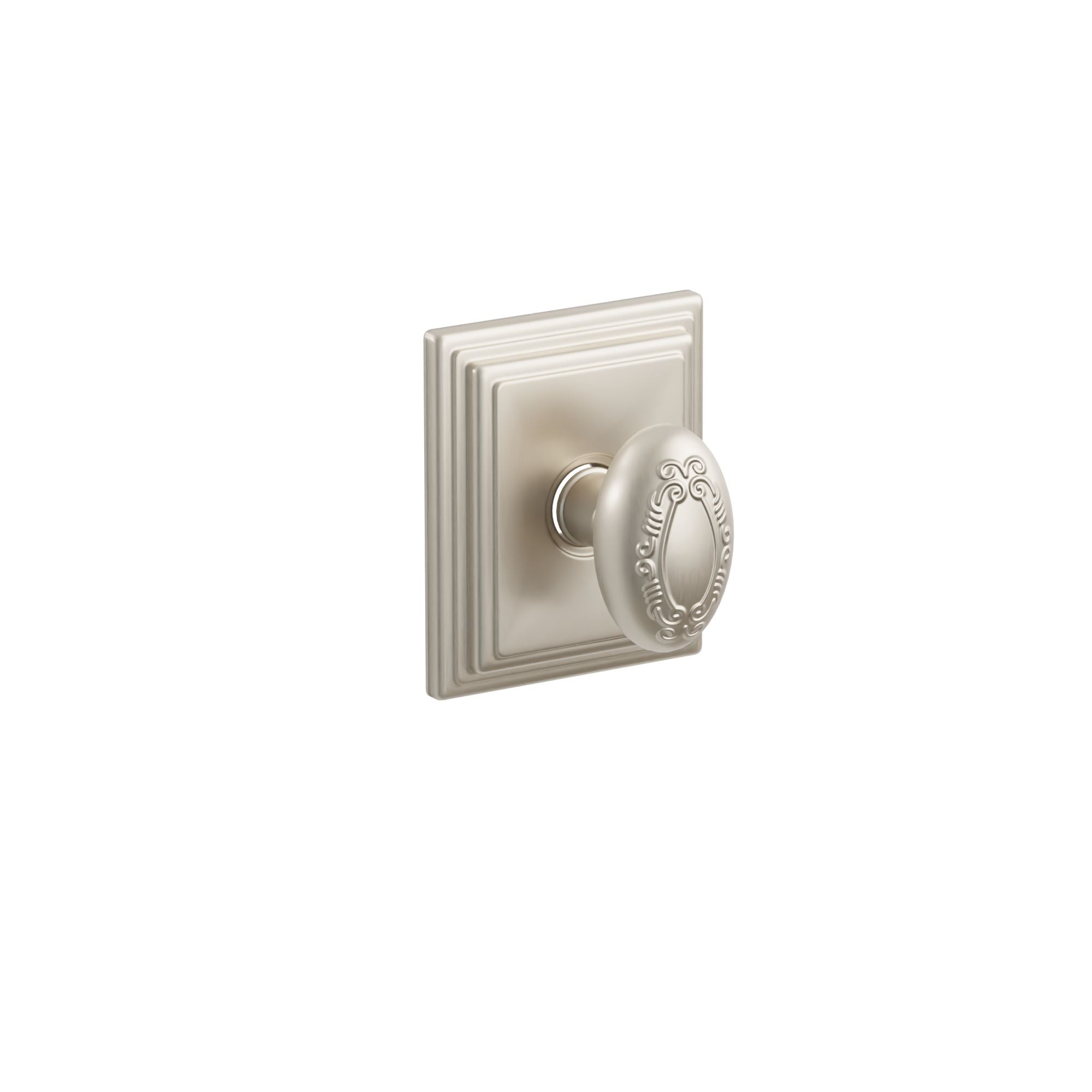 Emtek Concealed Fastener Victoria Knob Set With Wilshire Rosette