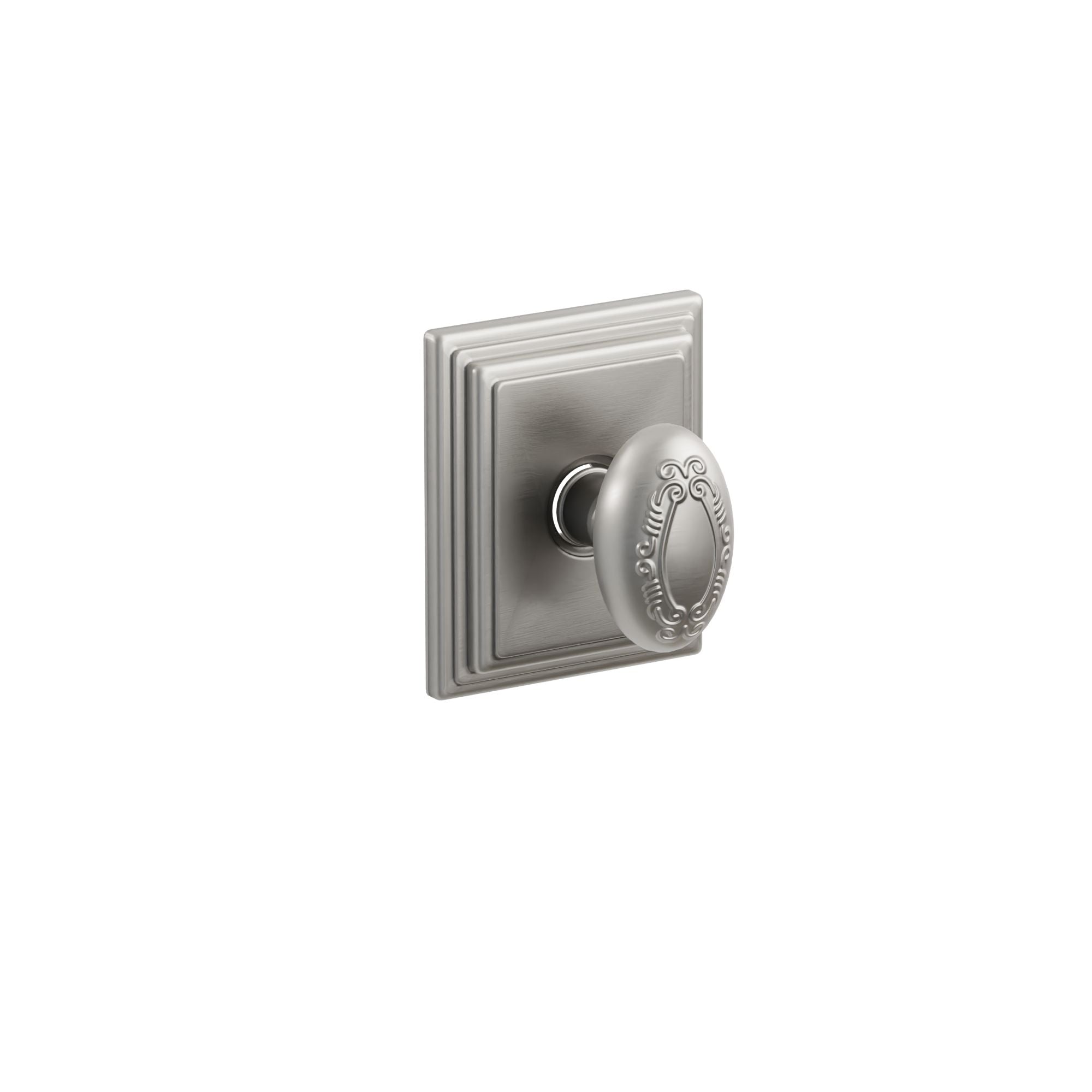 Emtek Concealed Fastener Victoria Knob Set With Wilshire Rosette