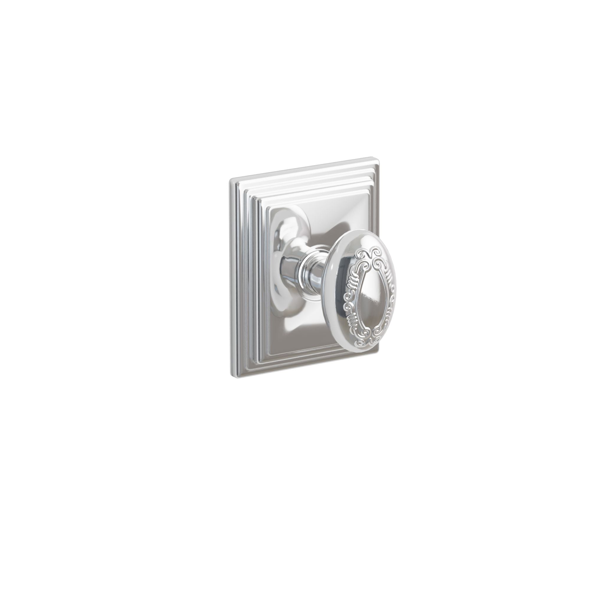 Emtek Concealed Fastener Victoria Knob Set With Wilshire Rosette