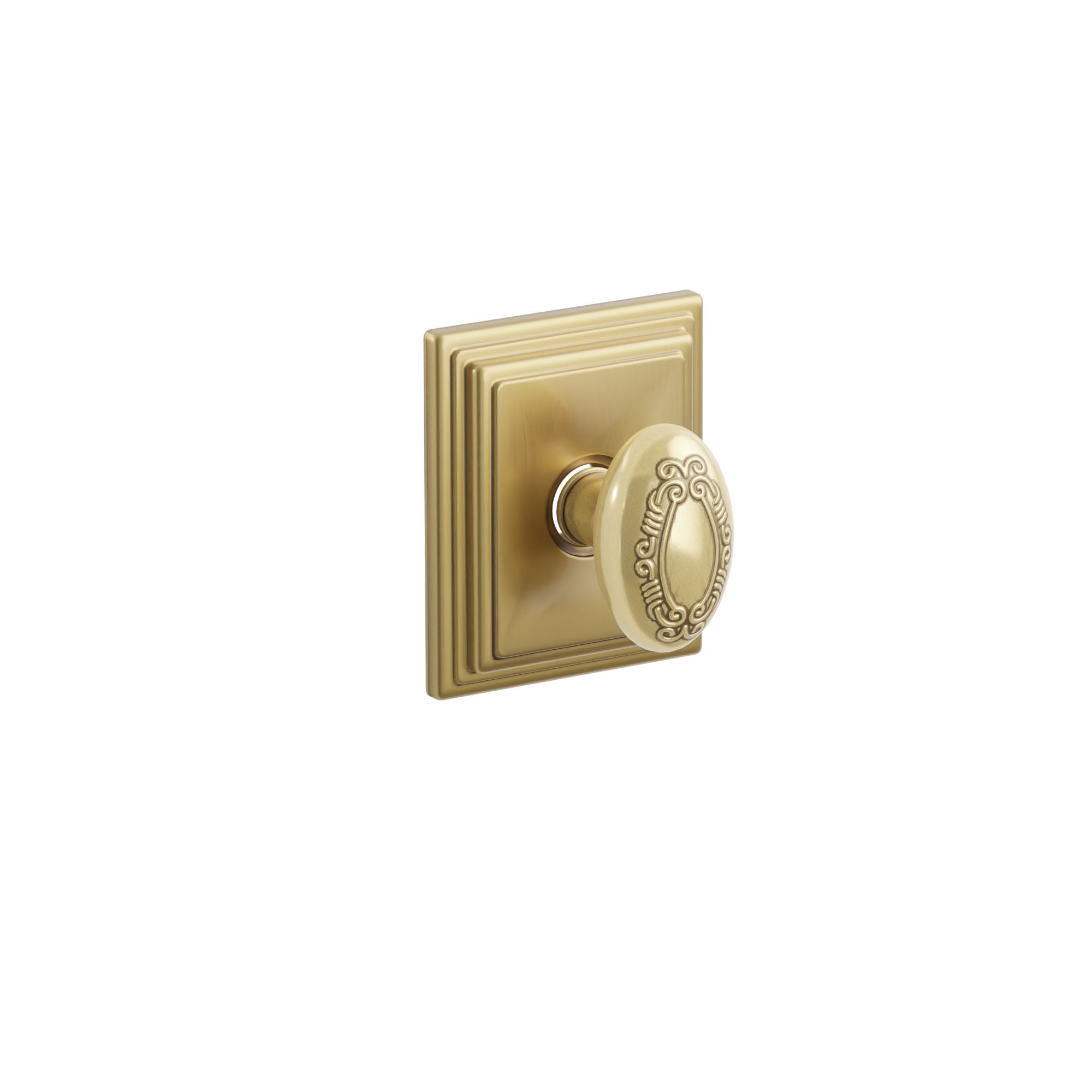 Emtek Concealed Fastener Victoria Knob Set With Wilshire Rosette