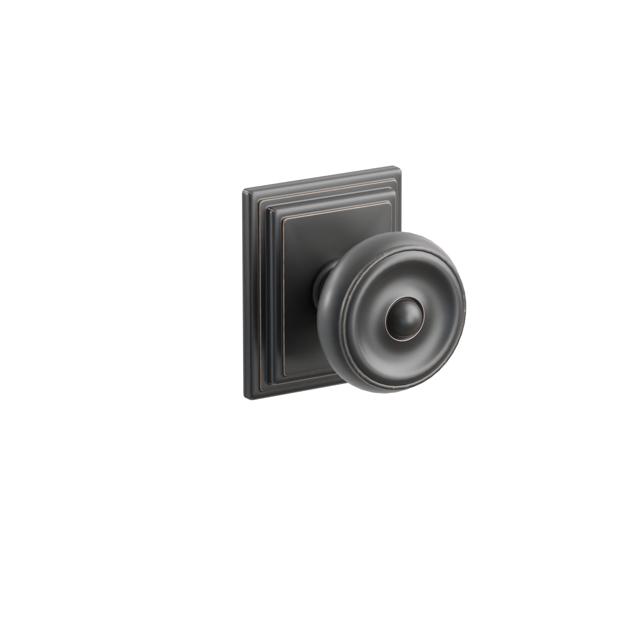 Emtek Concealed Fastener Waverly Knob Set With Wilshire Rosette