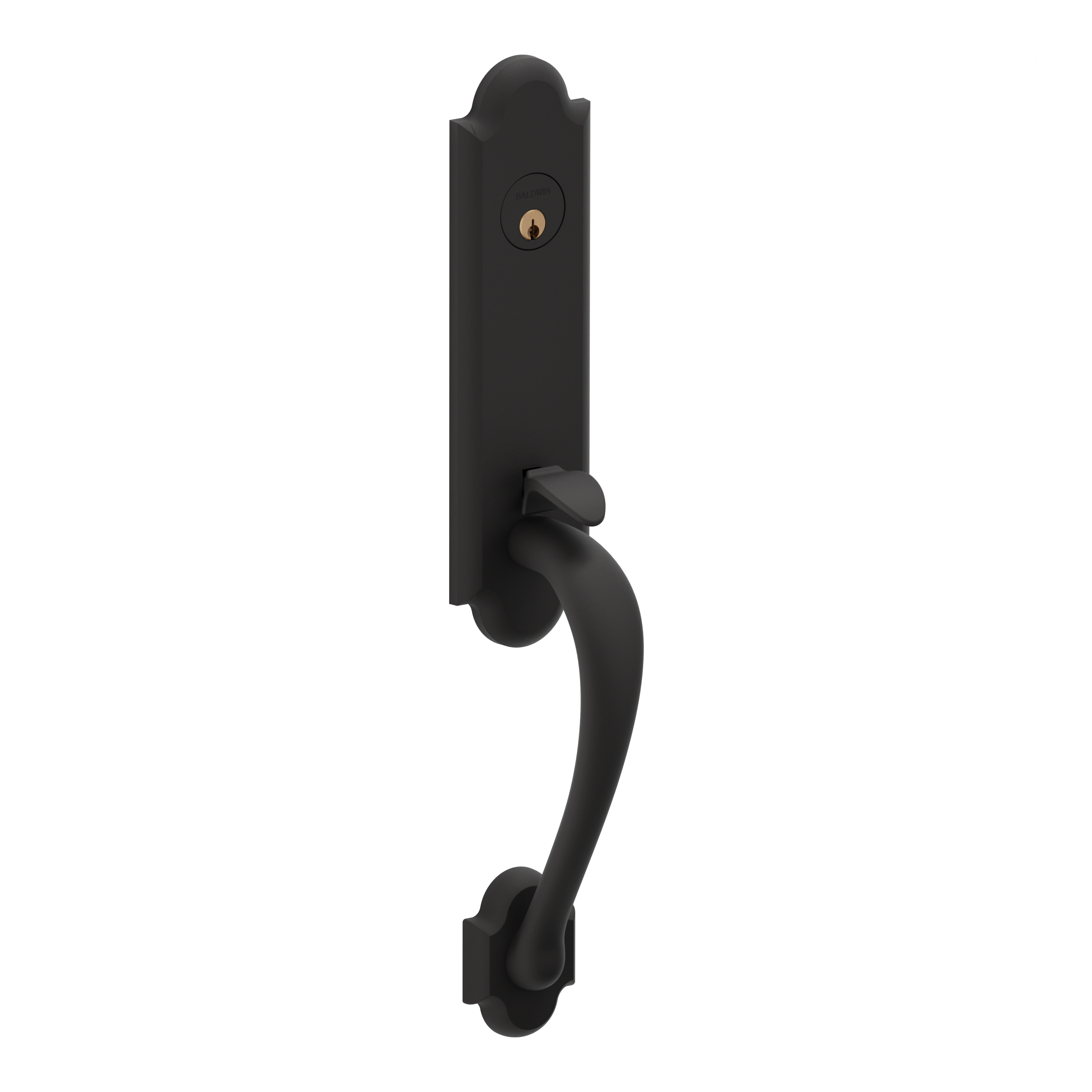 Baldwin Boulder Single Cylinder Handleset with 5024 Oval Knob