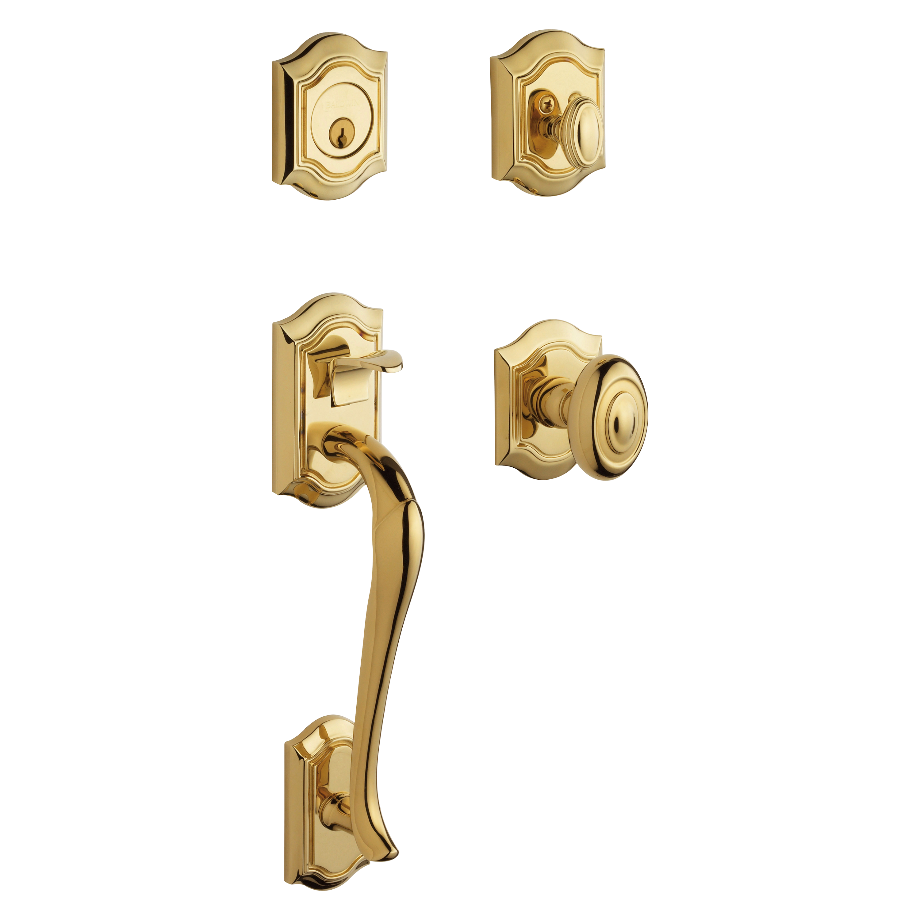 Baldwin Bethpage Sectional Trim with 5077 Knob and Arch Interior
