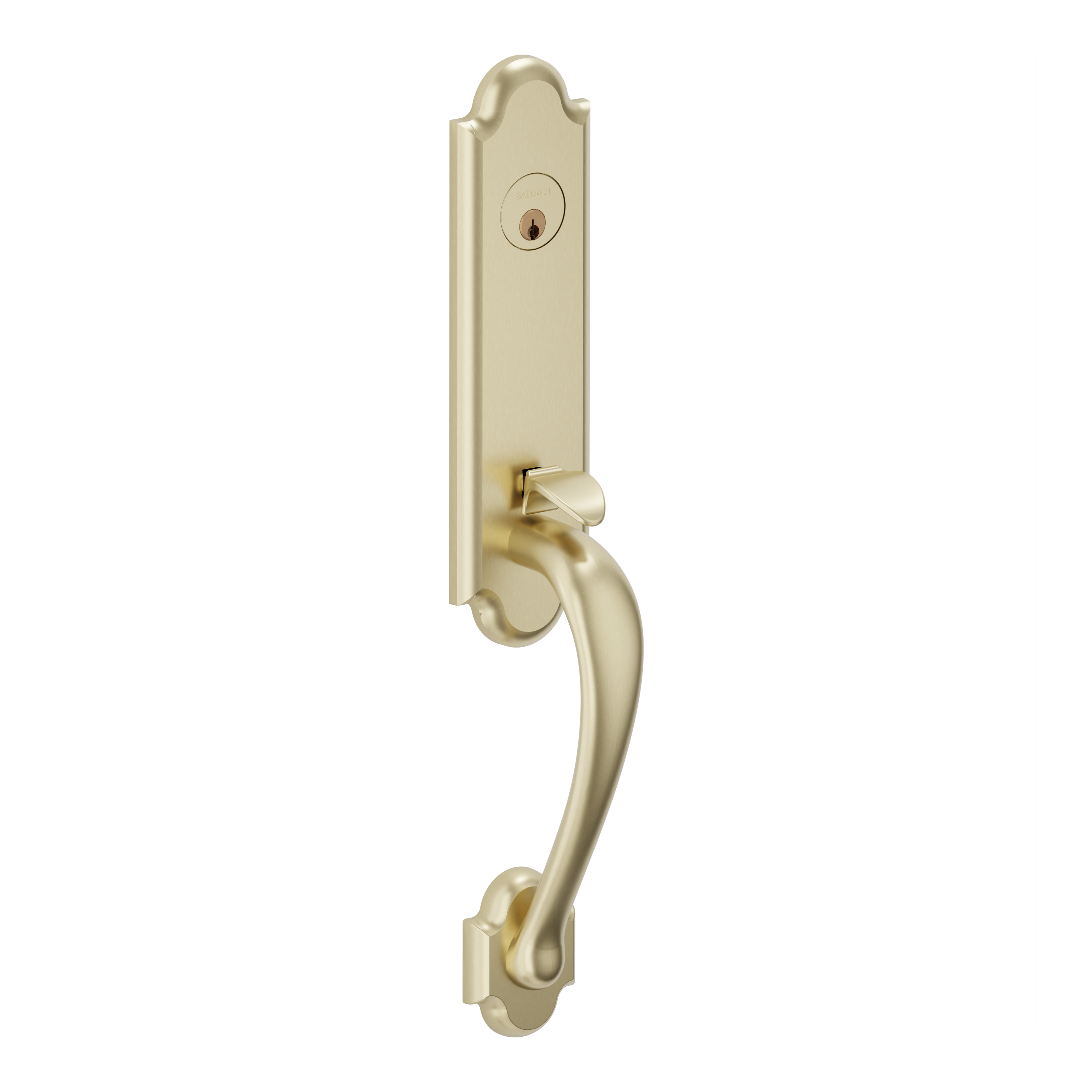 Baldwin Boulder Single Cylinder Handleset with 5024 Oval Knob