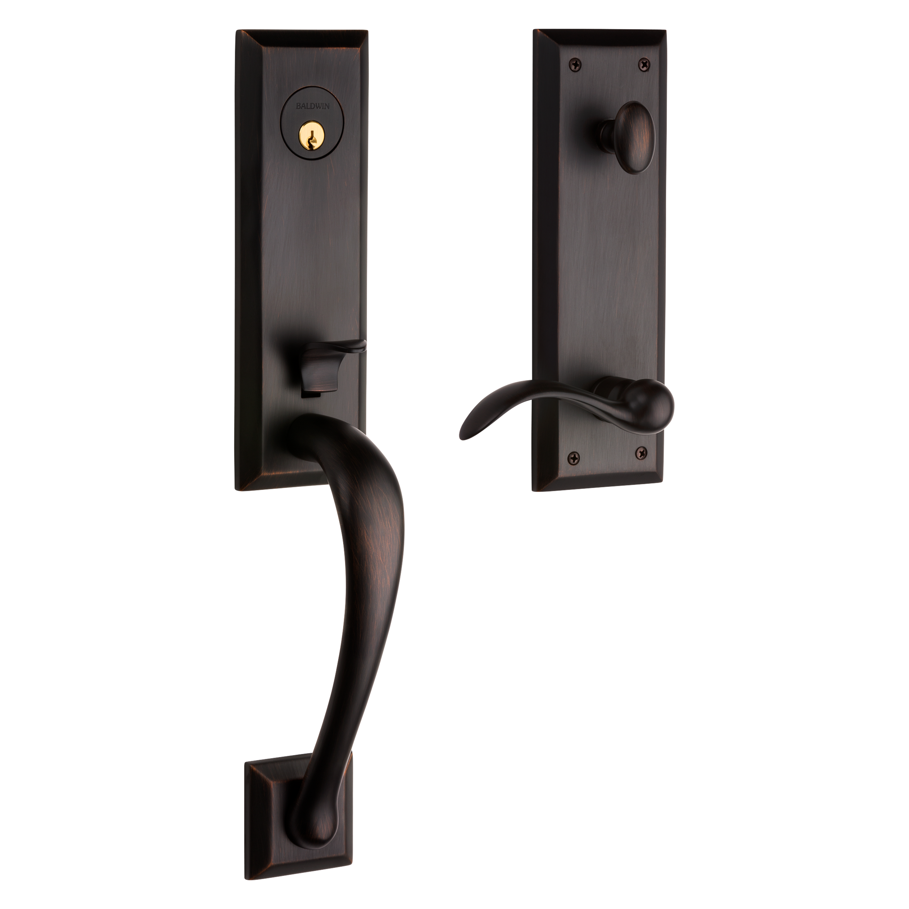Baldwin Cody Single Cylinder Handleset with 5452V Beavertail Lever
