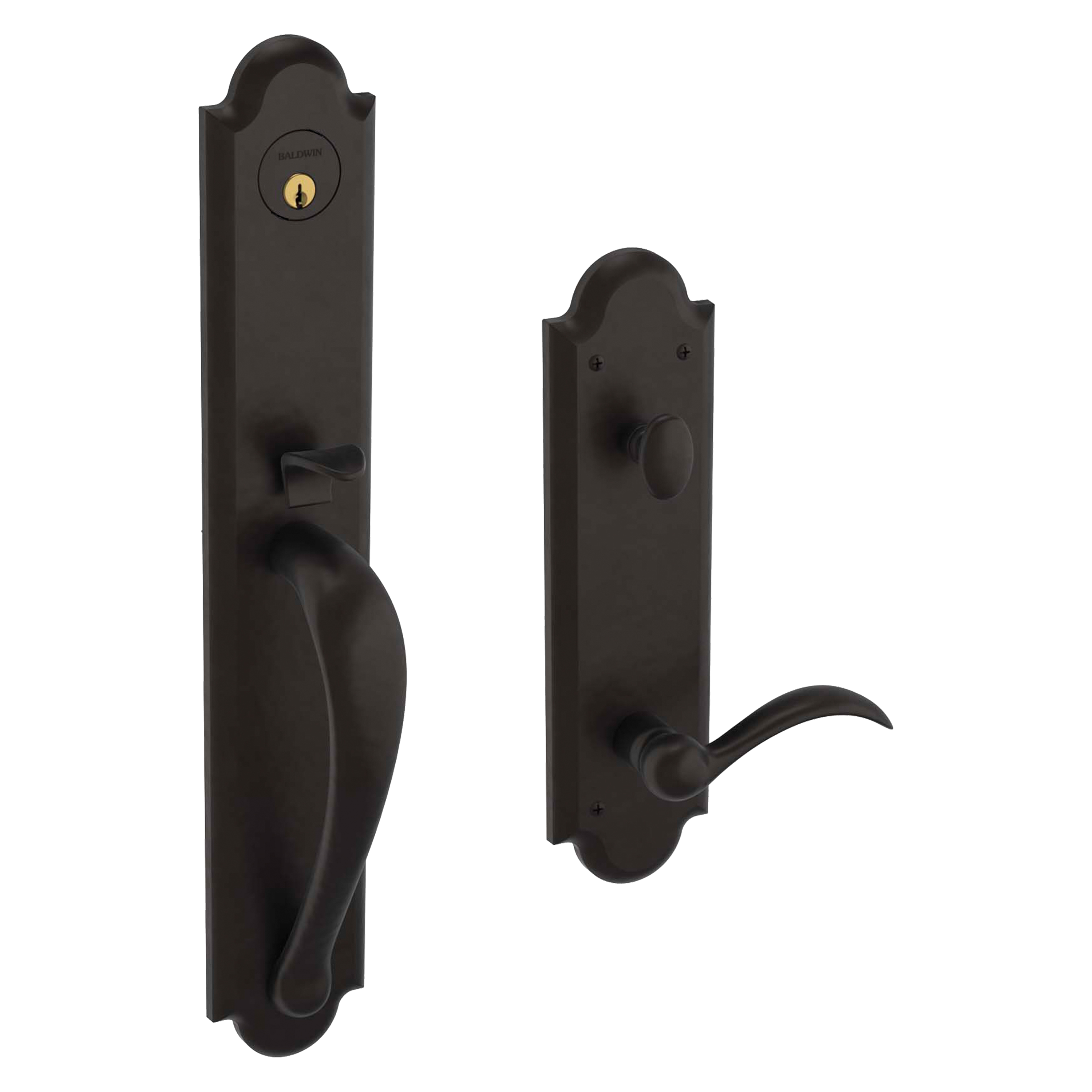Baldwin Boulder Full Single Cylinder Handleset with 5452V Beavertail Lever