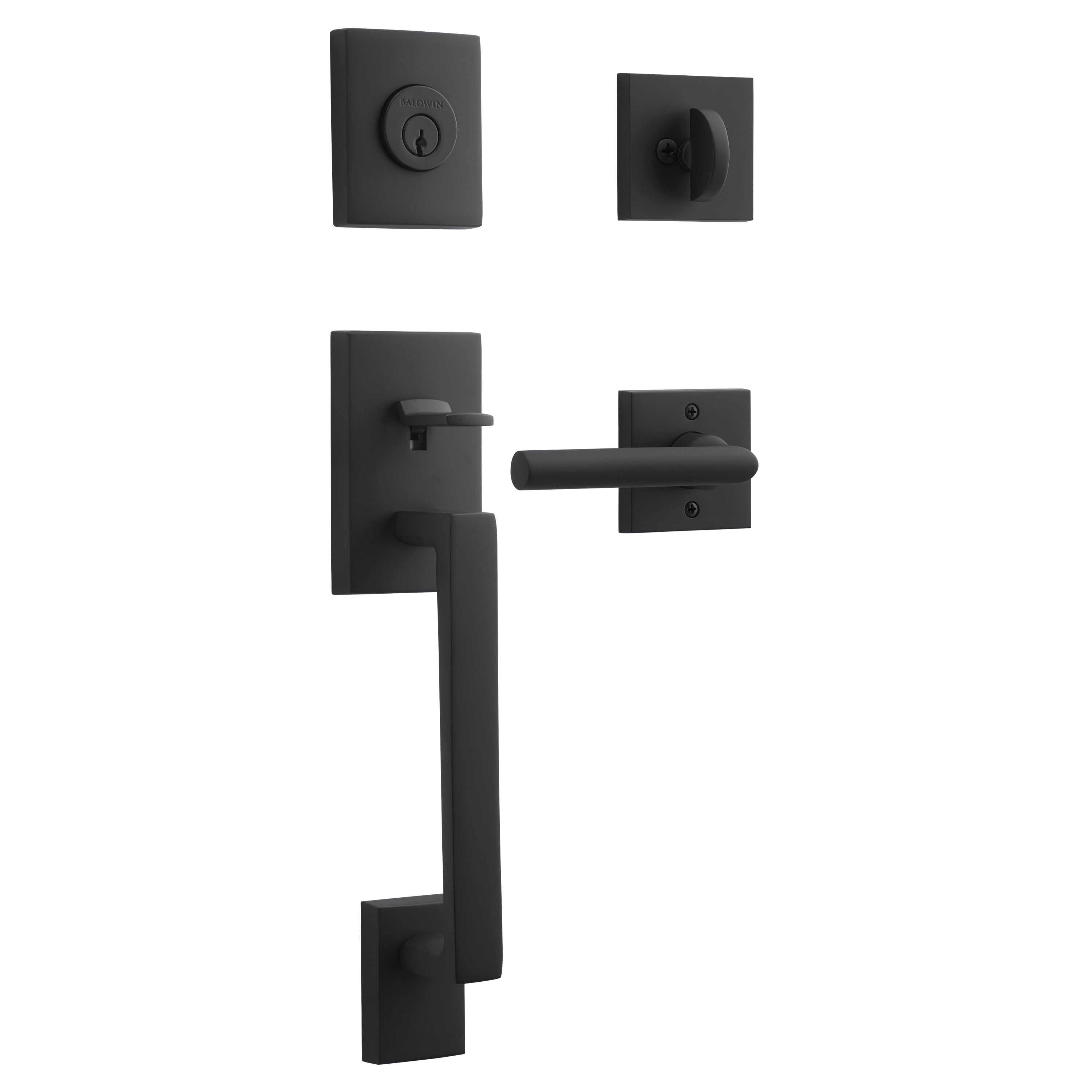 Baldwin Reserve La Jolla Single Cylinder Handleset With Tube Lever