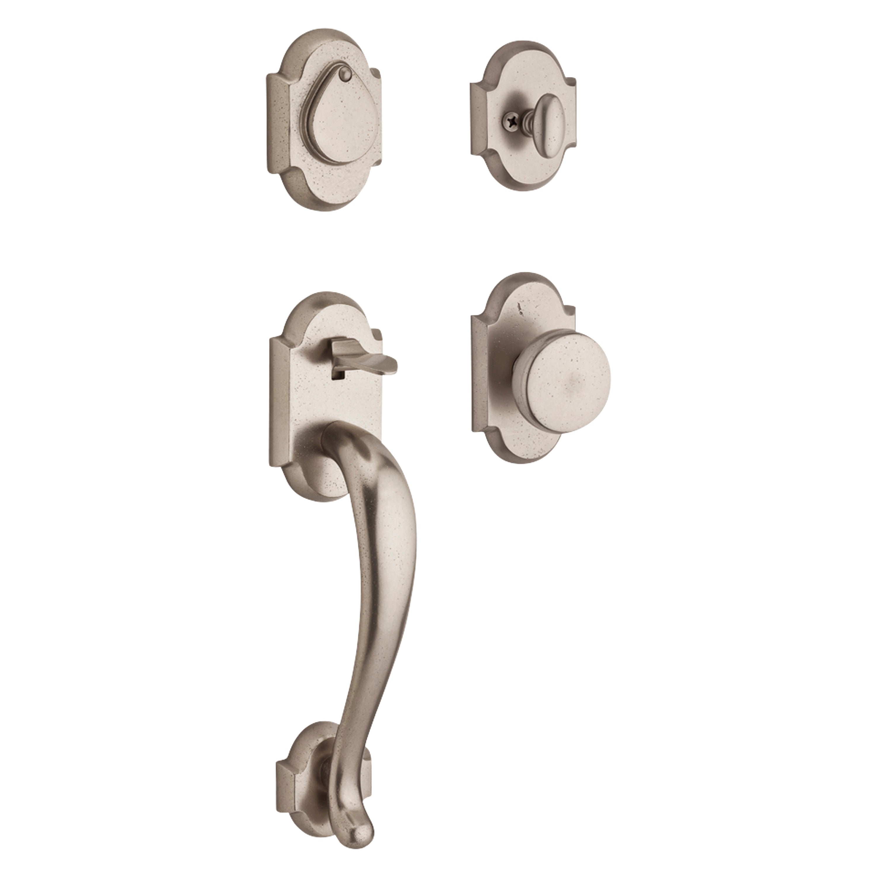 Baldwin Reserve Adirondack Single Cylinder Handleset With Rustic Knob