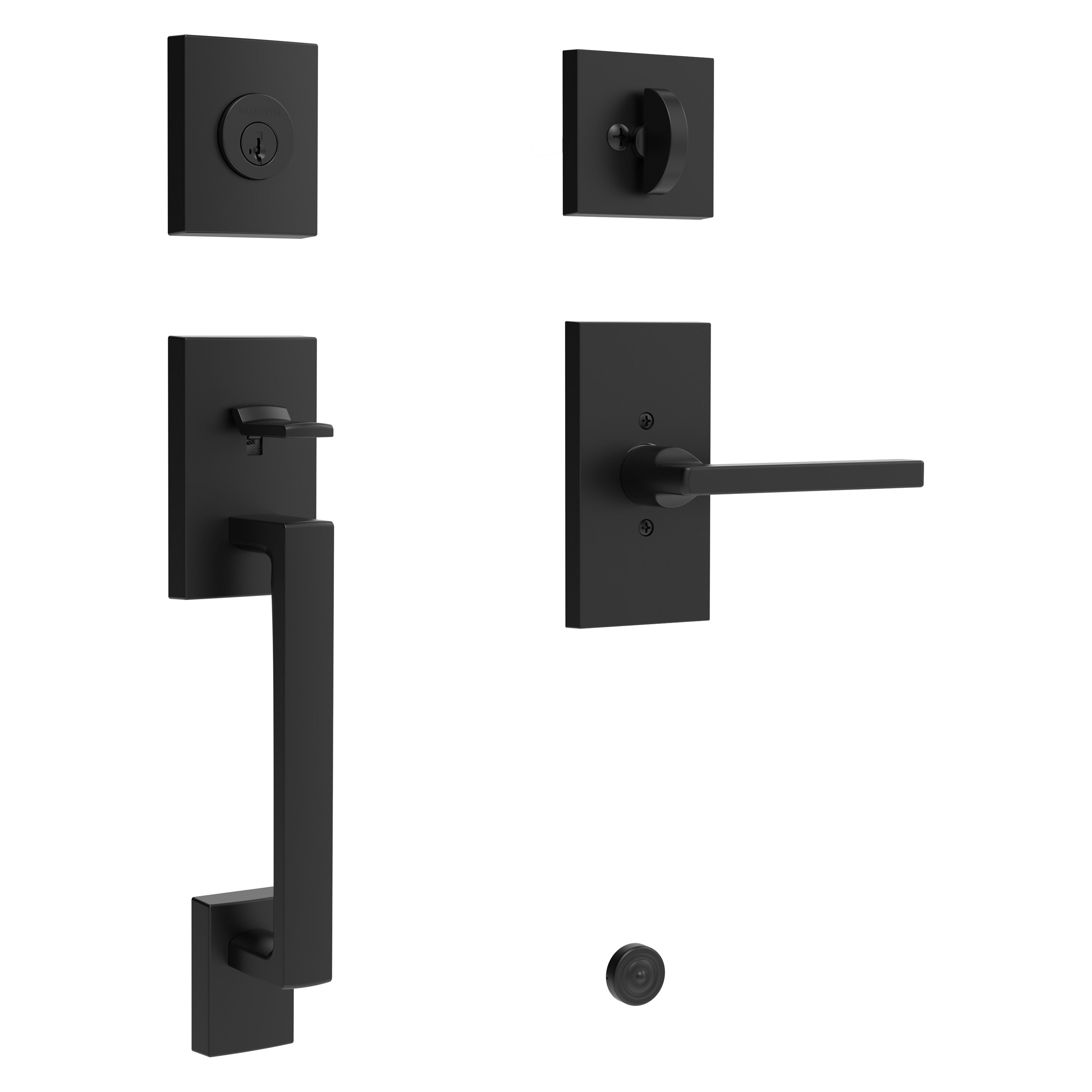 Baldwin Reserve La Jolla Single Cylinder Handleset With Square Lever