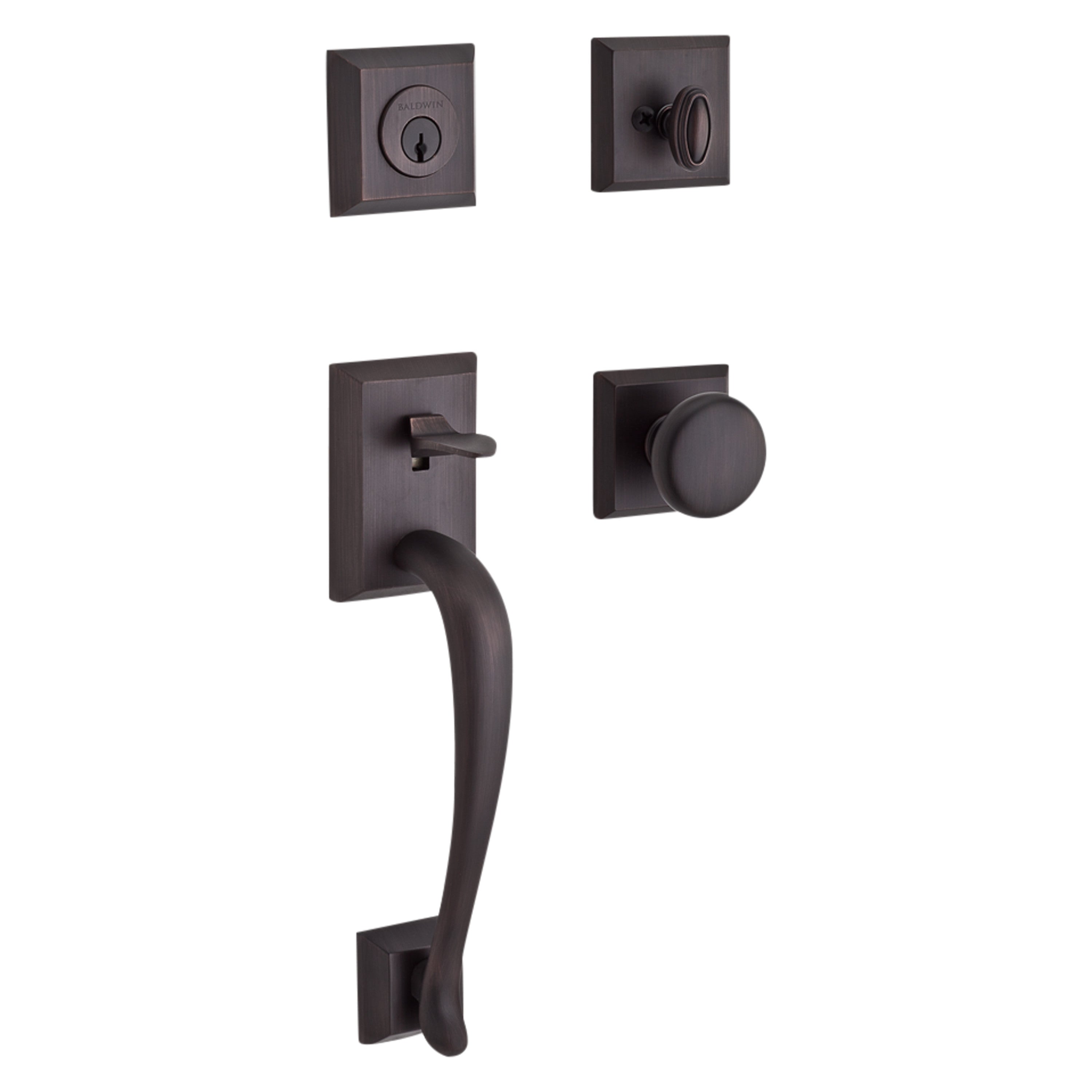 Baldwin Reserve Napa Single Cylinder Handleset With Round Knob