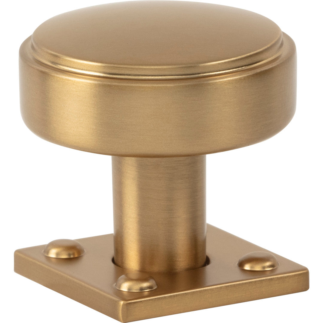 Atlas Homewares 1 1/4" Benning Knob With Backplate 1 1/4" / Warm Brass