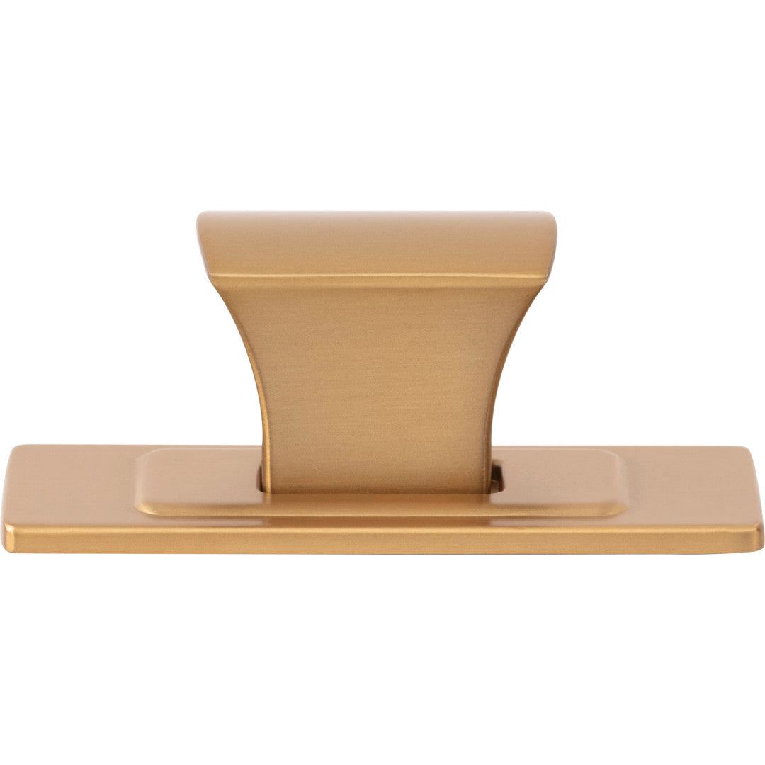 Atlas Homewares 1 1/4" Zander Knob and Backplate 1 1/4" / Warm Brass