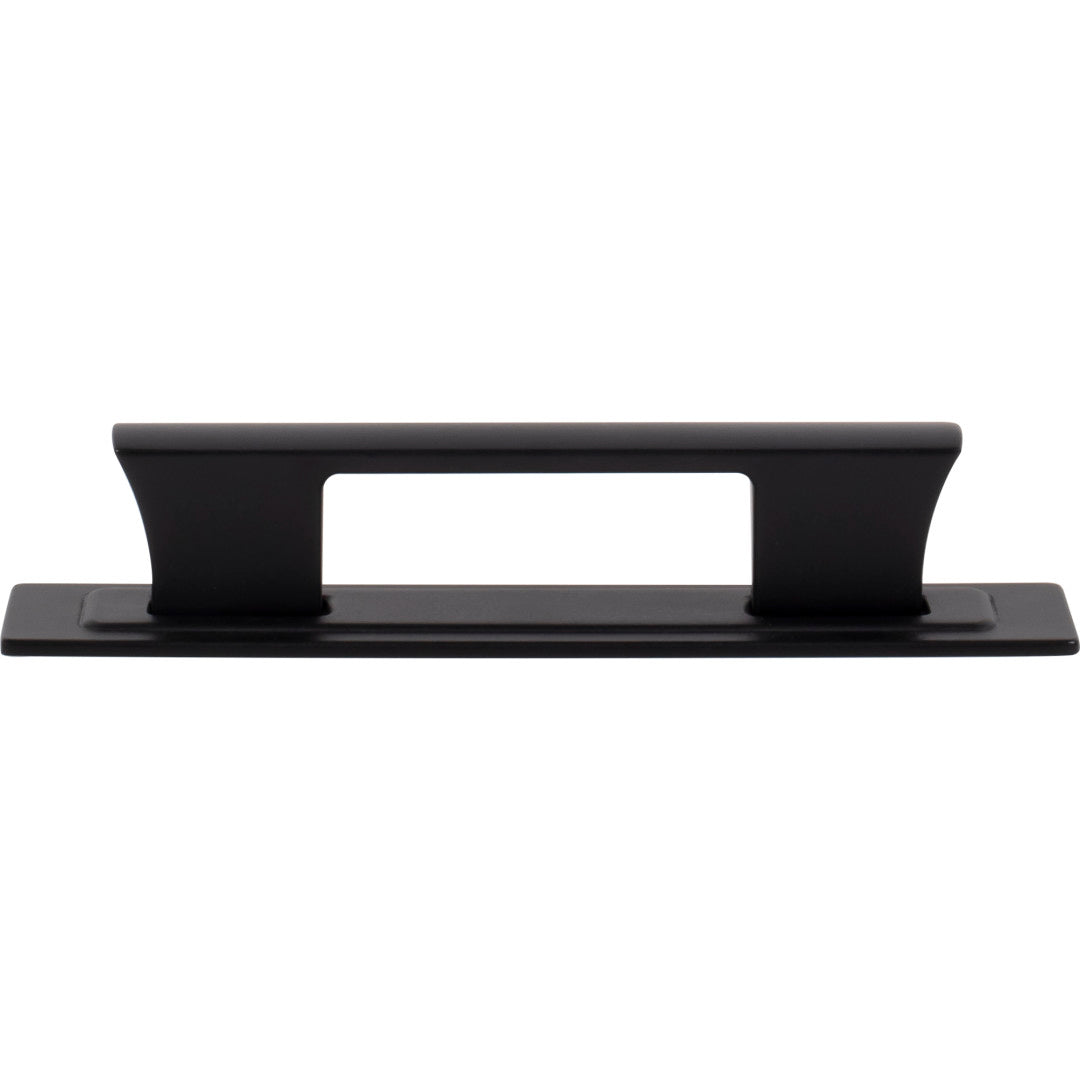 Atlas Homewares Zander Pull and Backplate 3 3/4" / Matte Black