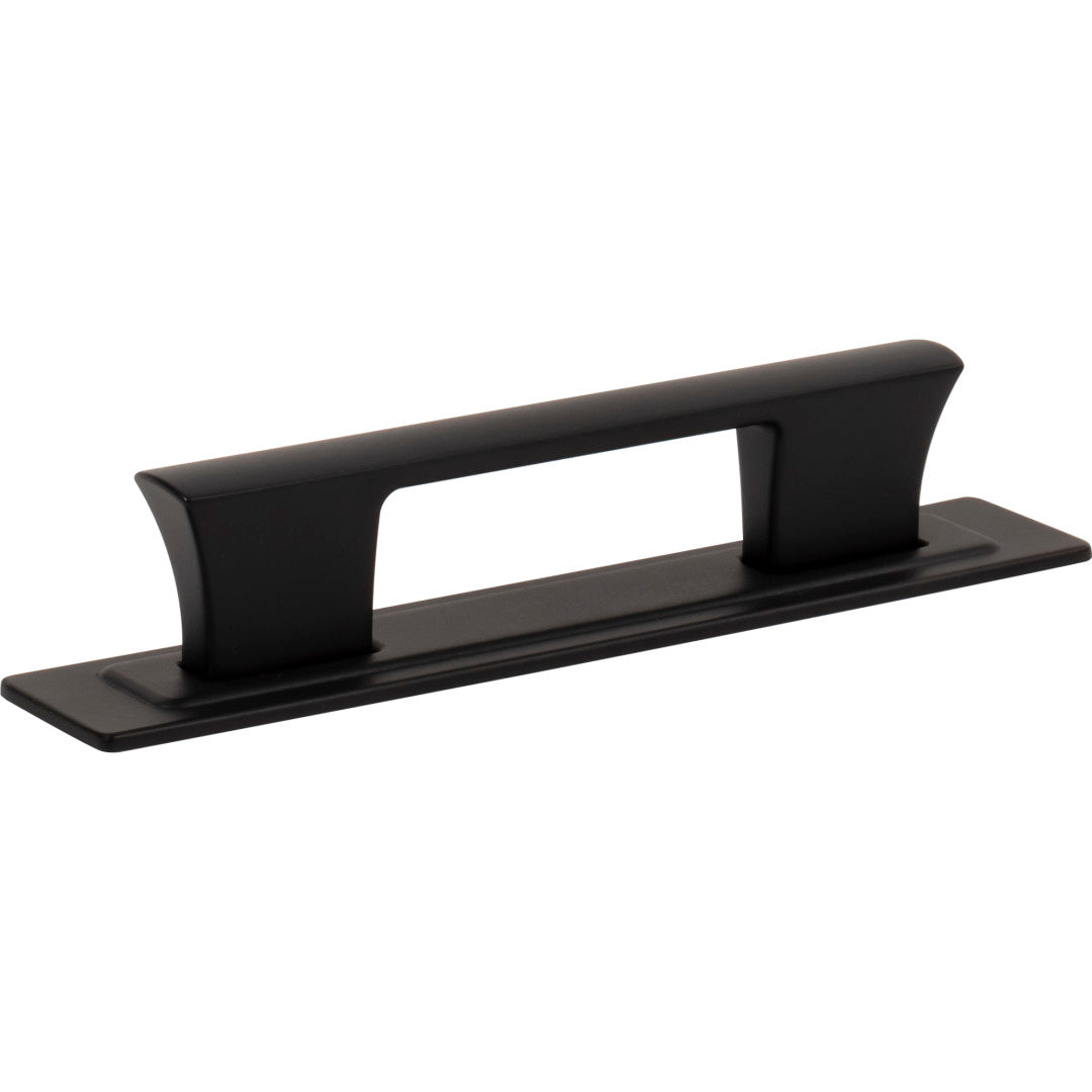 Atlas Homewares Zander Pull and Backplate 3 3/4" / Matte Black