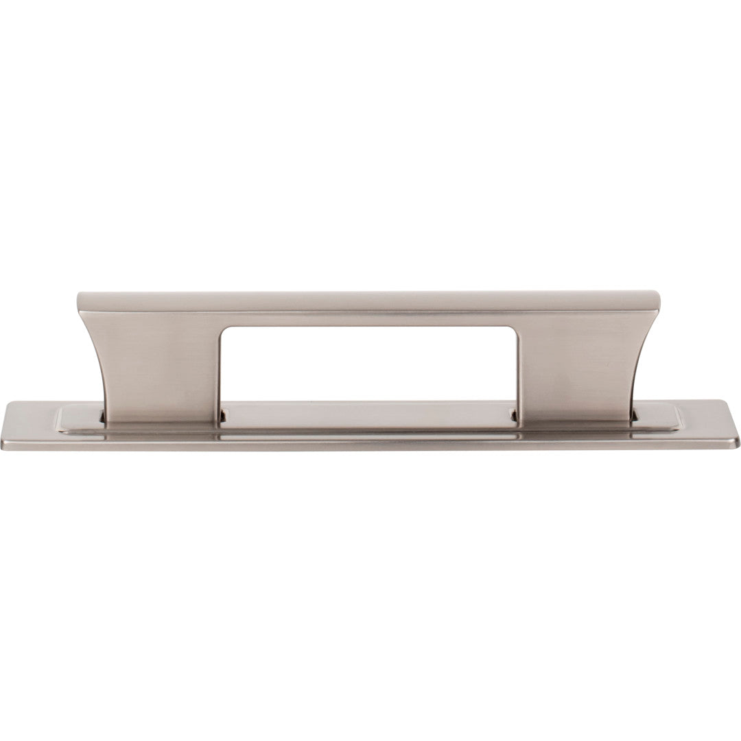 Atlas Homewares Zander Pull and Backplate 3 3/4" / Brushed Nickel