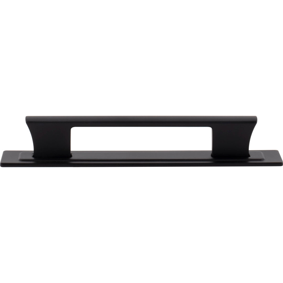 Atlas Homewares Zander Pull and Backplate 5 1/16" / Matte Black